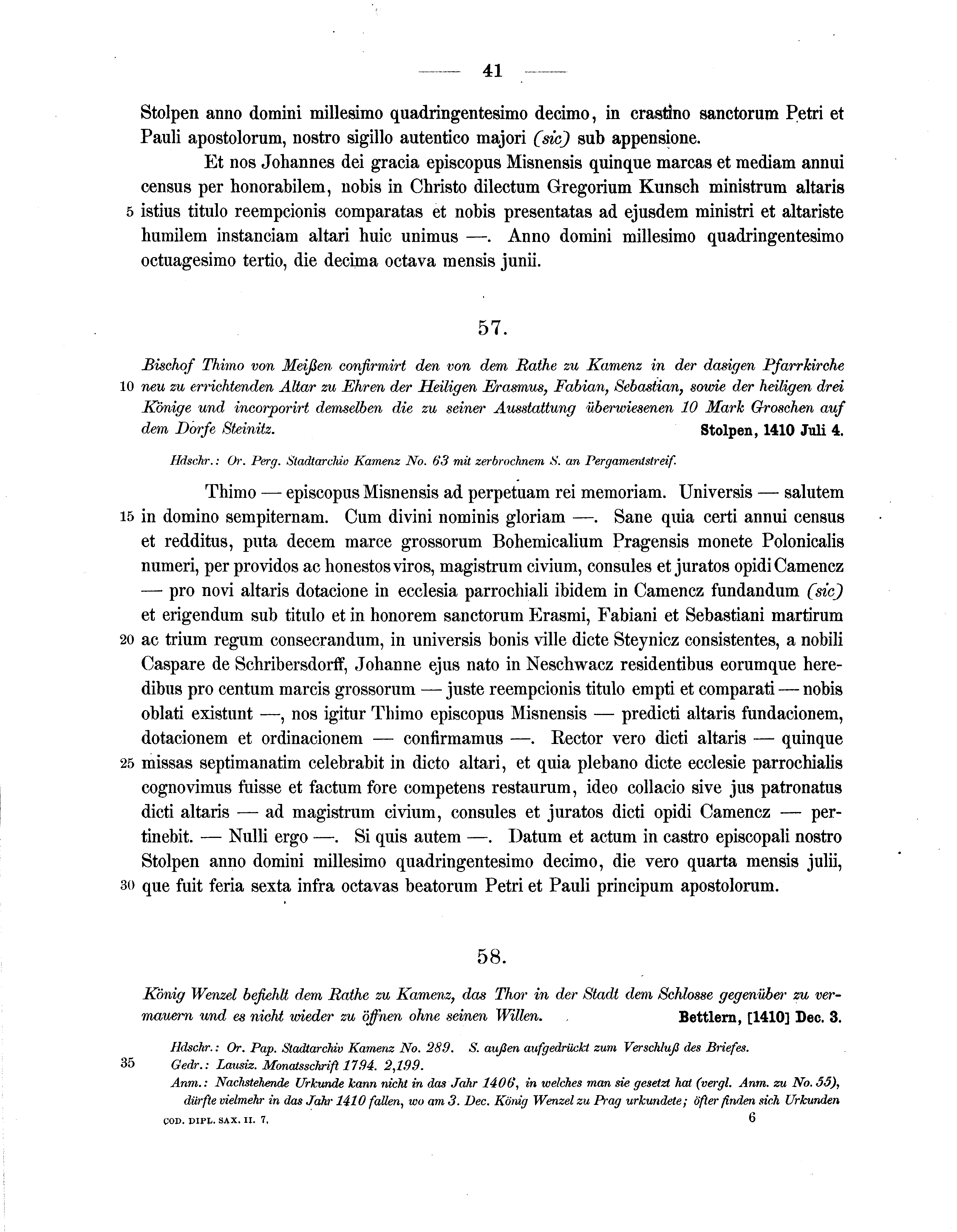 Historische Urkunde Seite 41 aus Band cds2_07