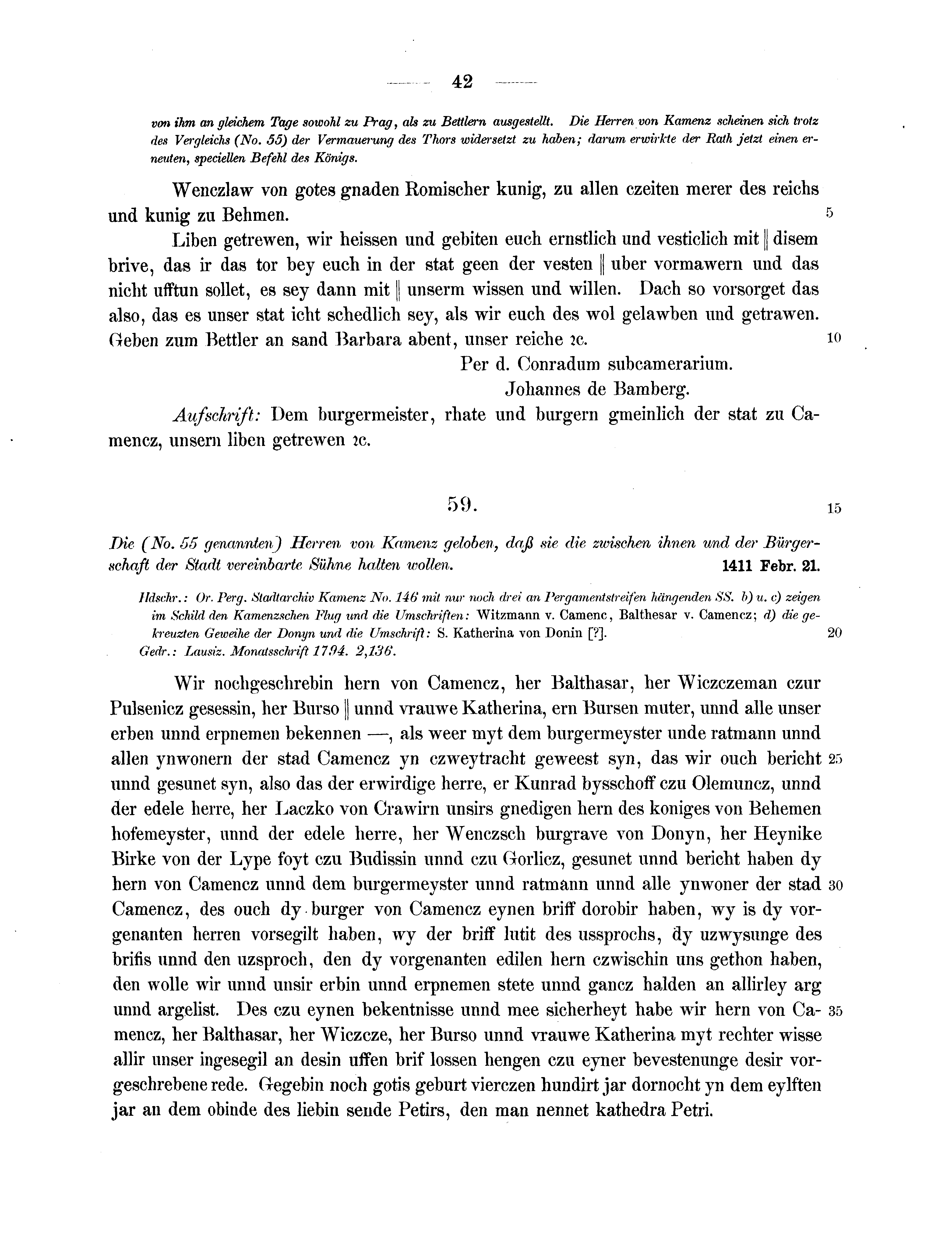 Historische Urkunde Seite 42 aus Band cds2_07