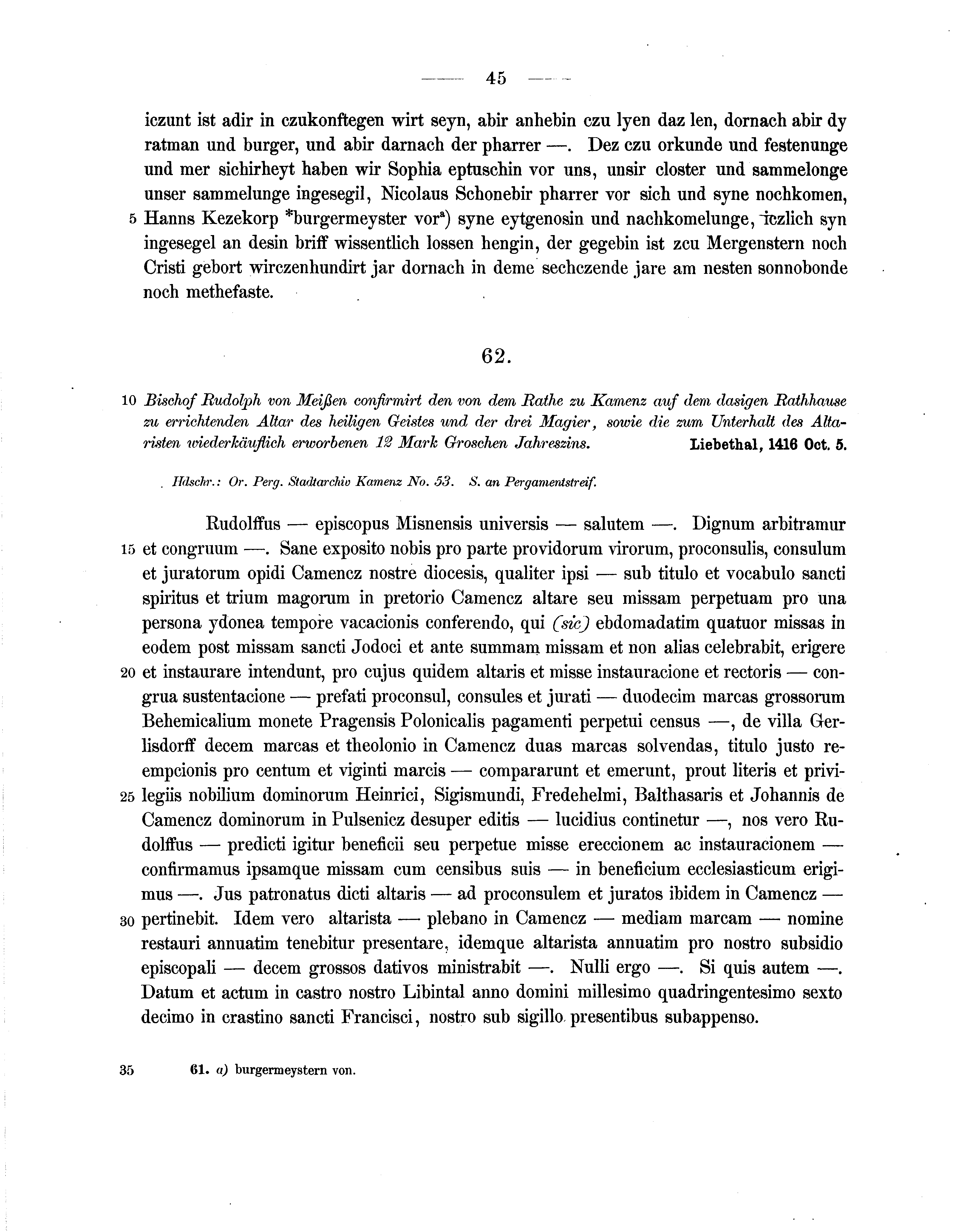 Historische Urkunde Seite 45 aus Band cds2_07