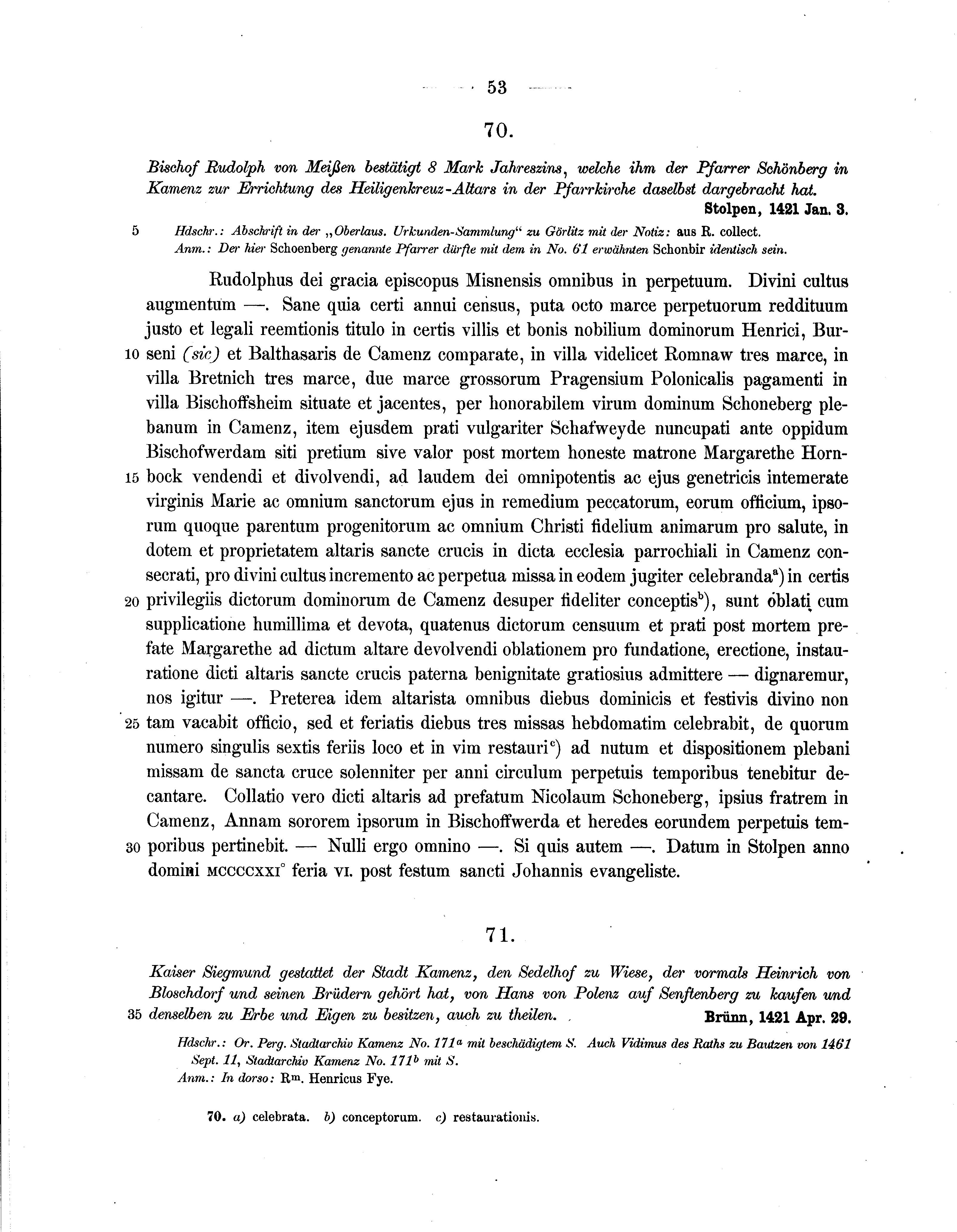 Historische Urkunde Seite 53 aus Band cds2_07