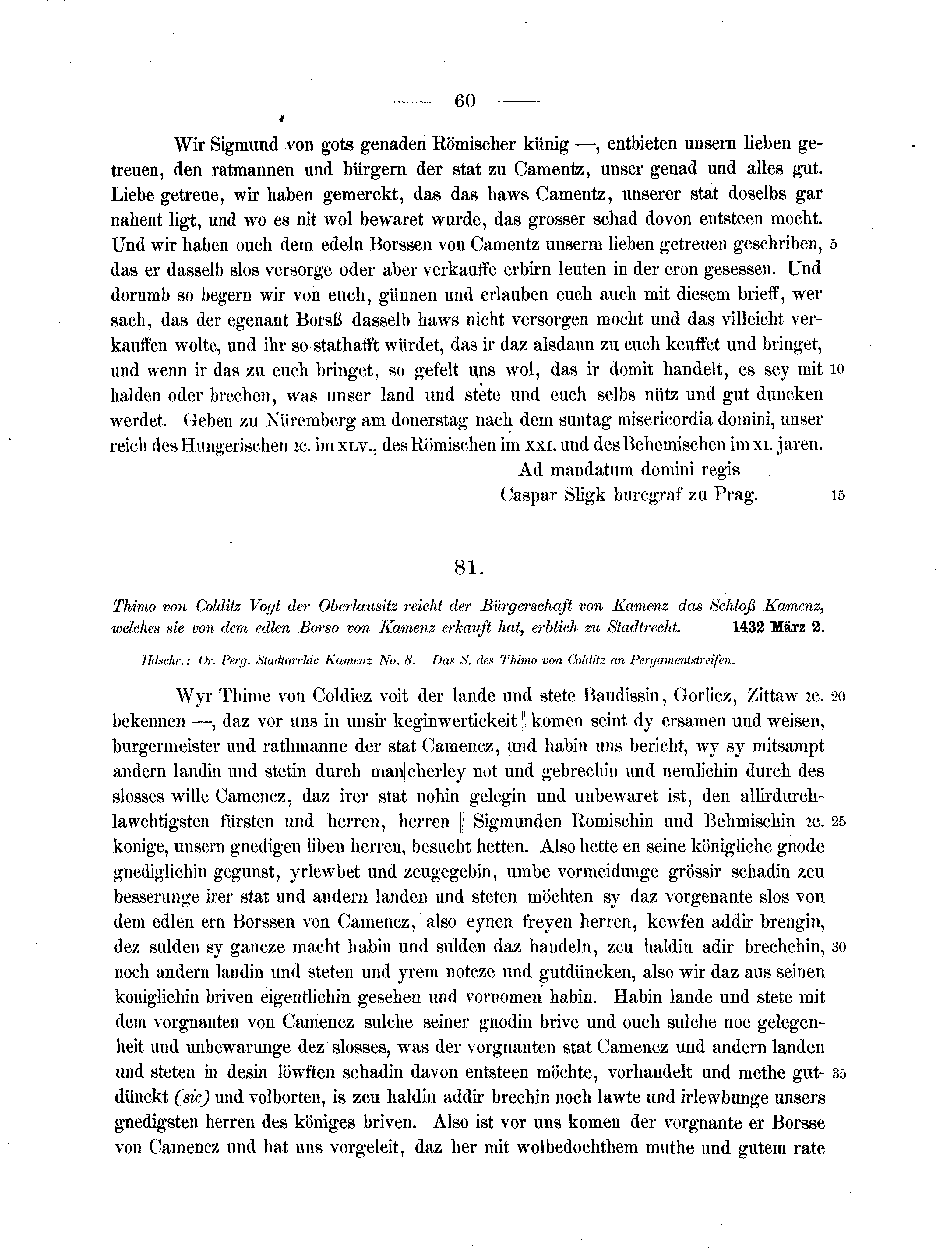 Historische Urkunde Seite 60 aus Band cds2_07