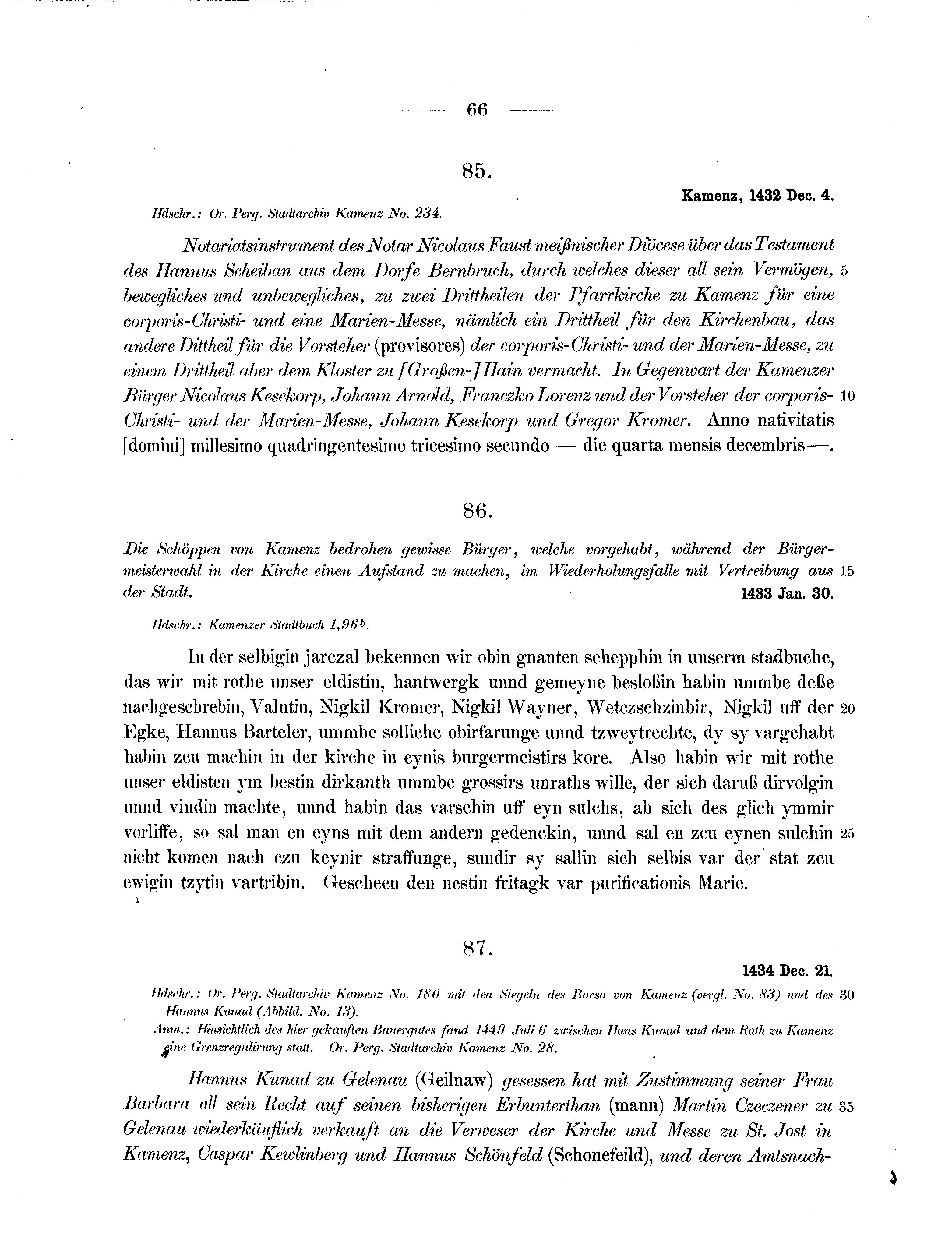 Historische Urkunde Seite 66 aus Band cds2_07