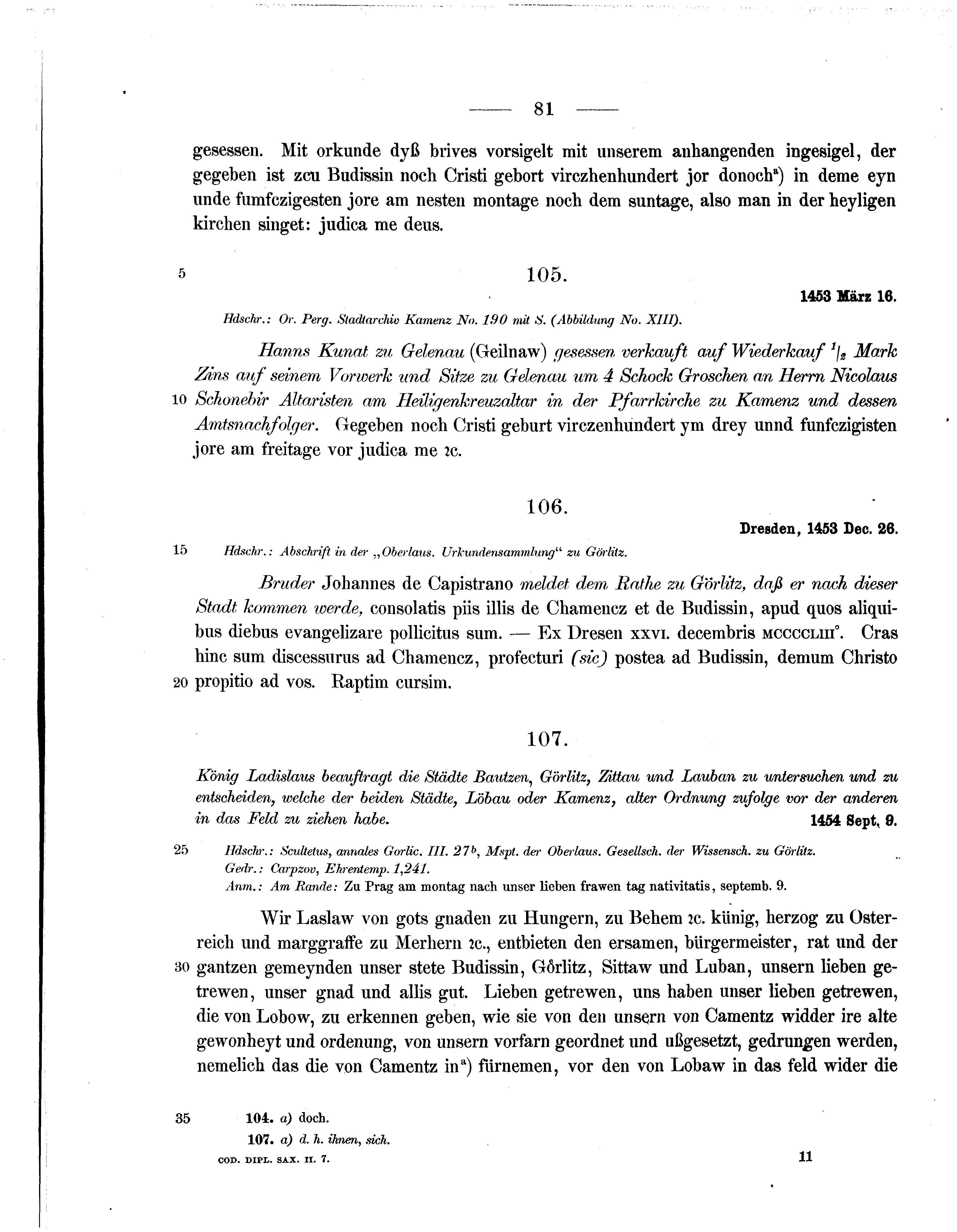 Historische Urkunde Seite 81 aus Band cds2_07