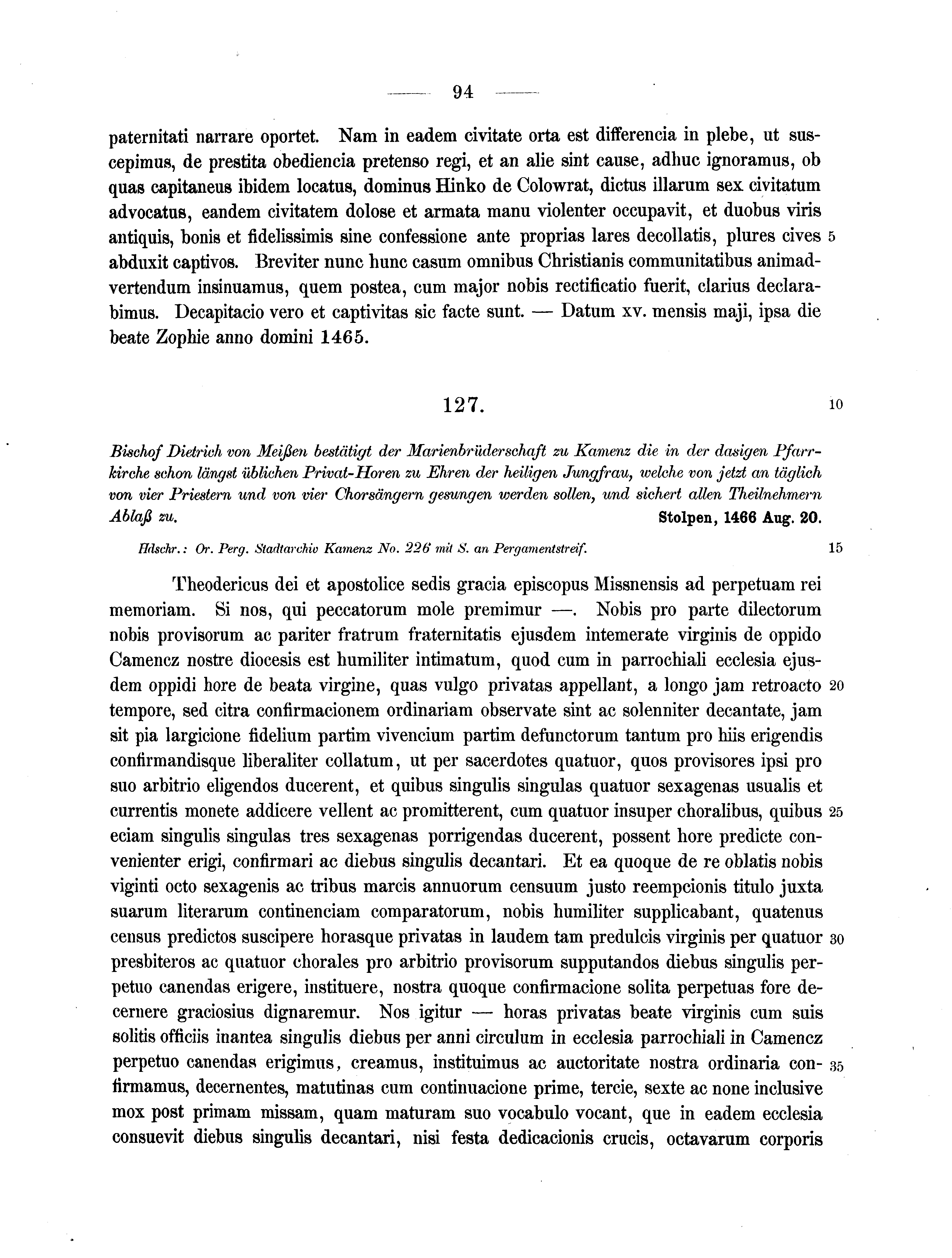 Historische Urkunde Seite 94 aus Band cds2_07