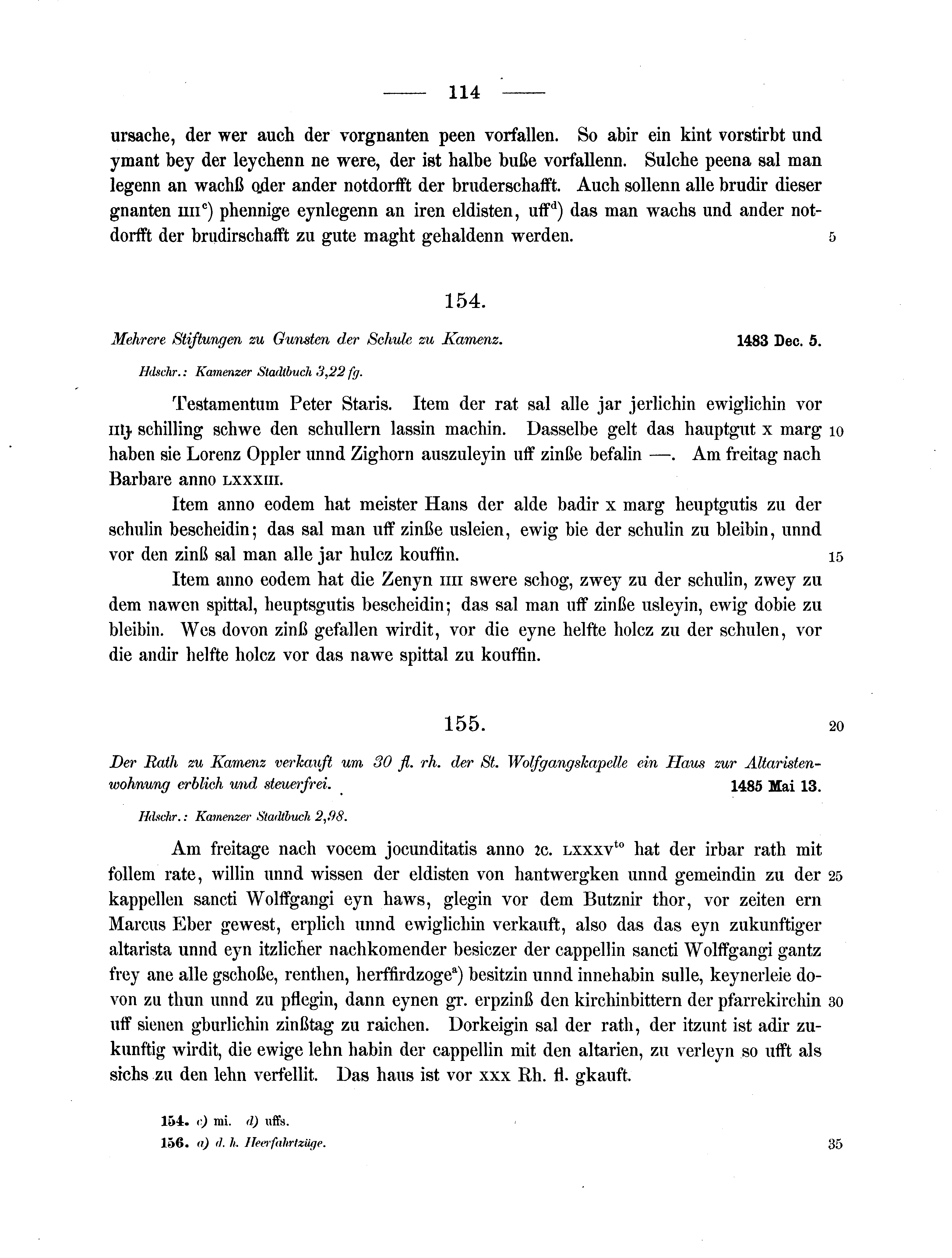 Historische Urkunde Seite 114 aus Band cds2_07