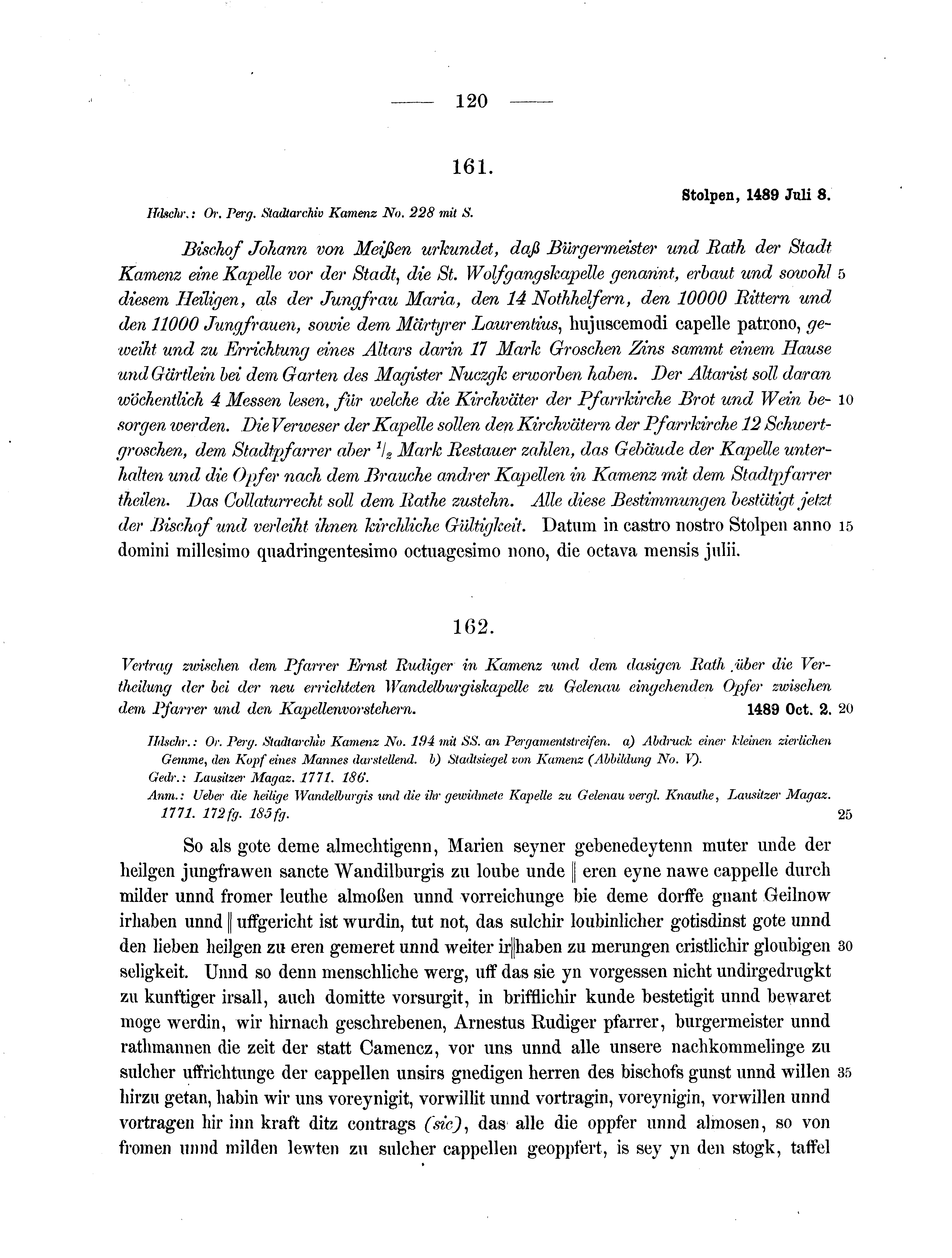 Historische Urkunde Seite 120 aus Band cds2_07