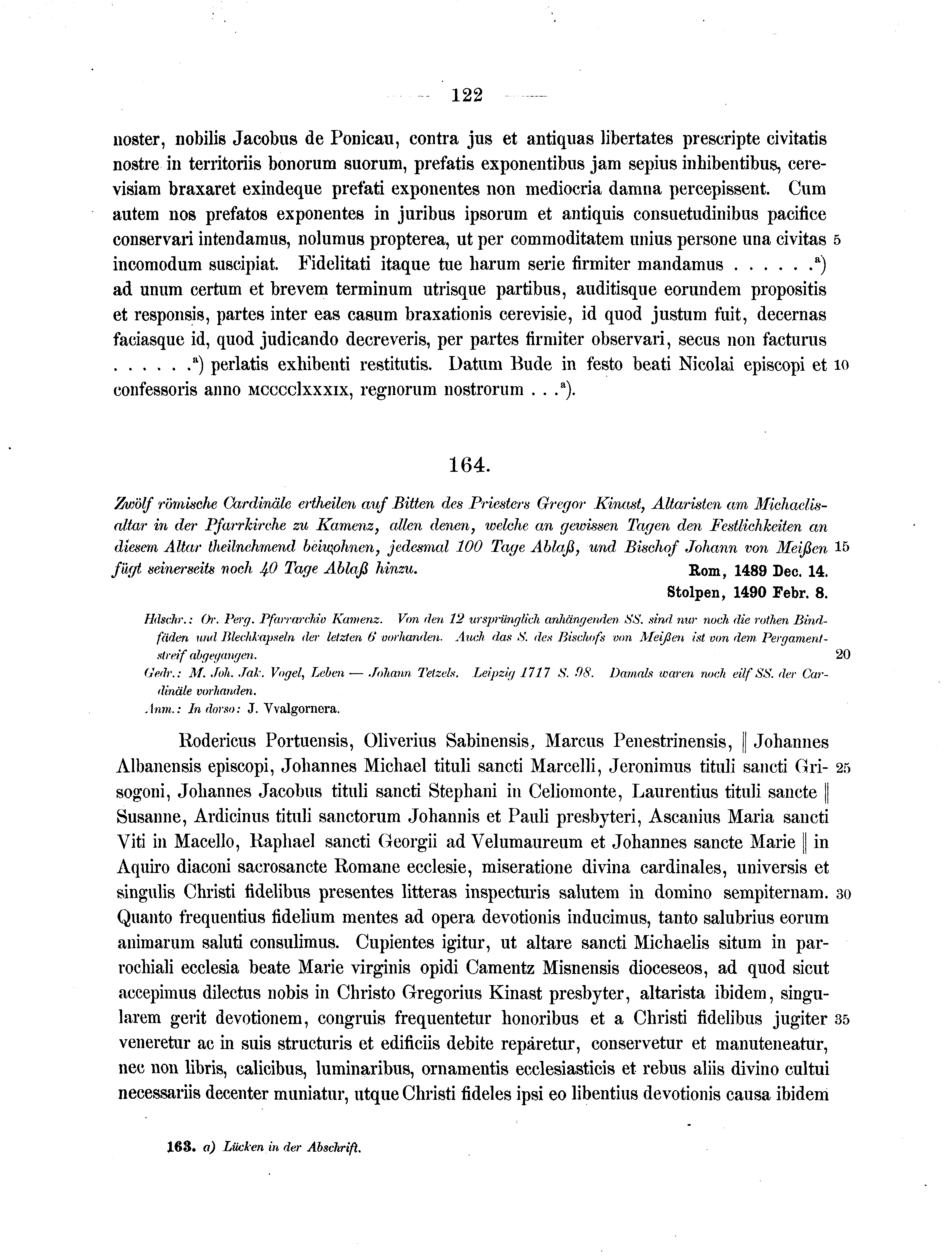 Historische Urkunde Seite 122 aus Band cds2_07