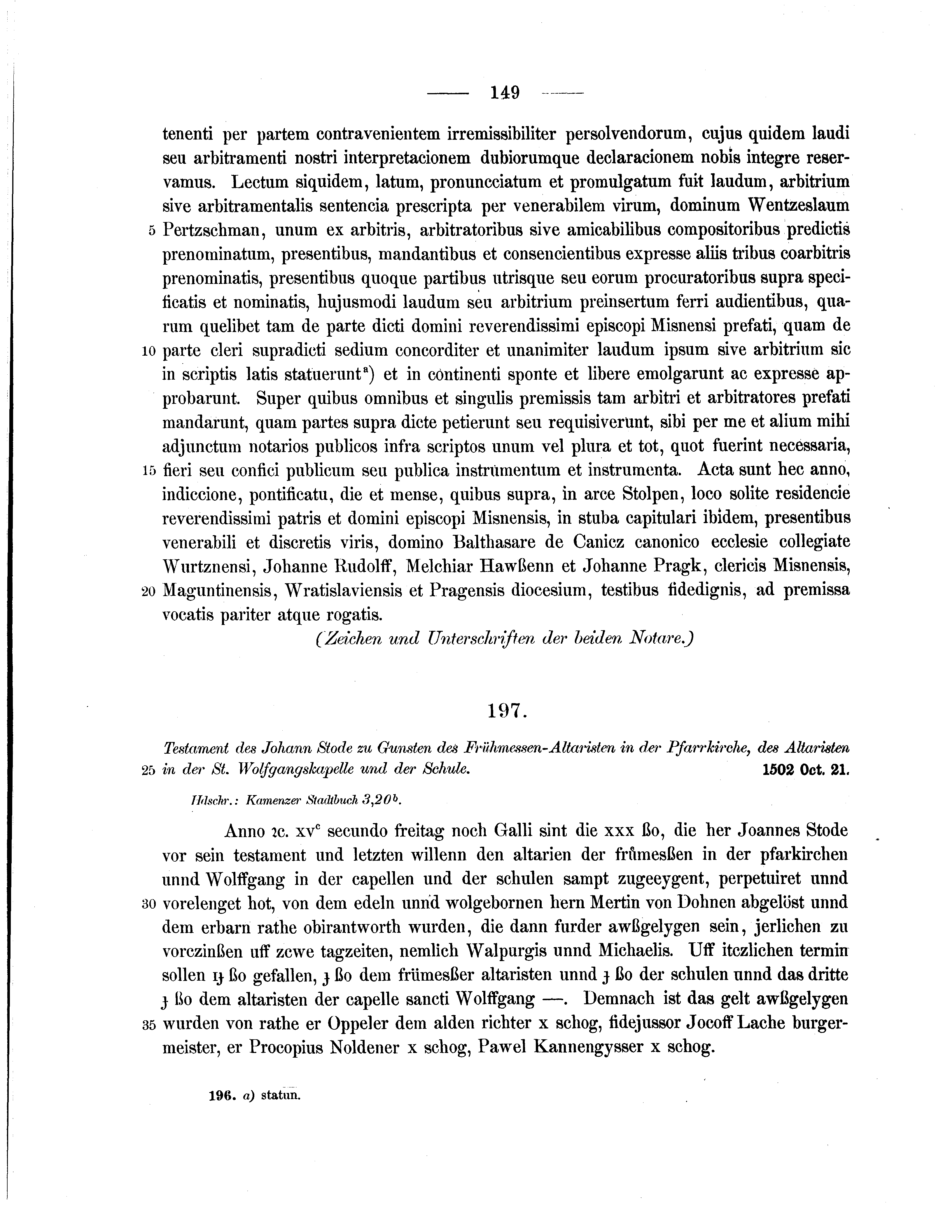 Historische Urkunde Seite 149 aus Band cds2_07