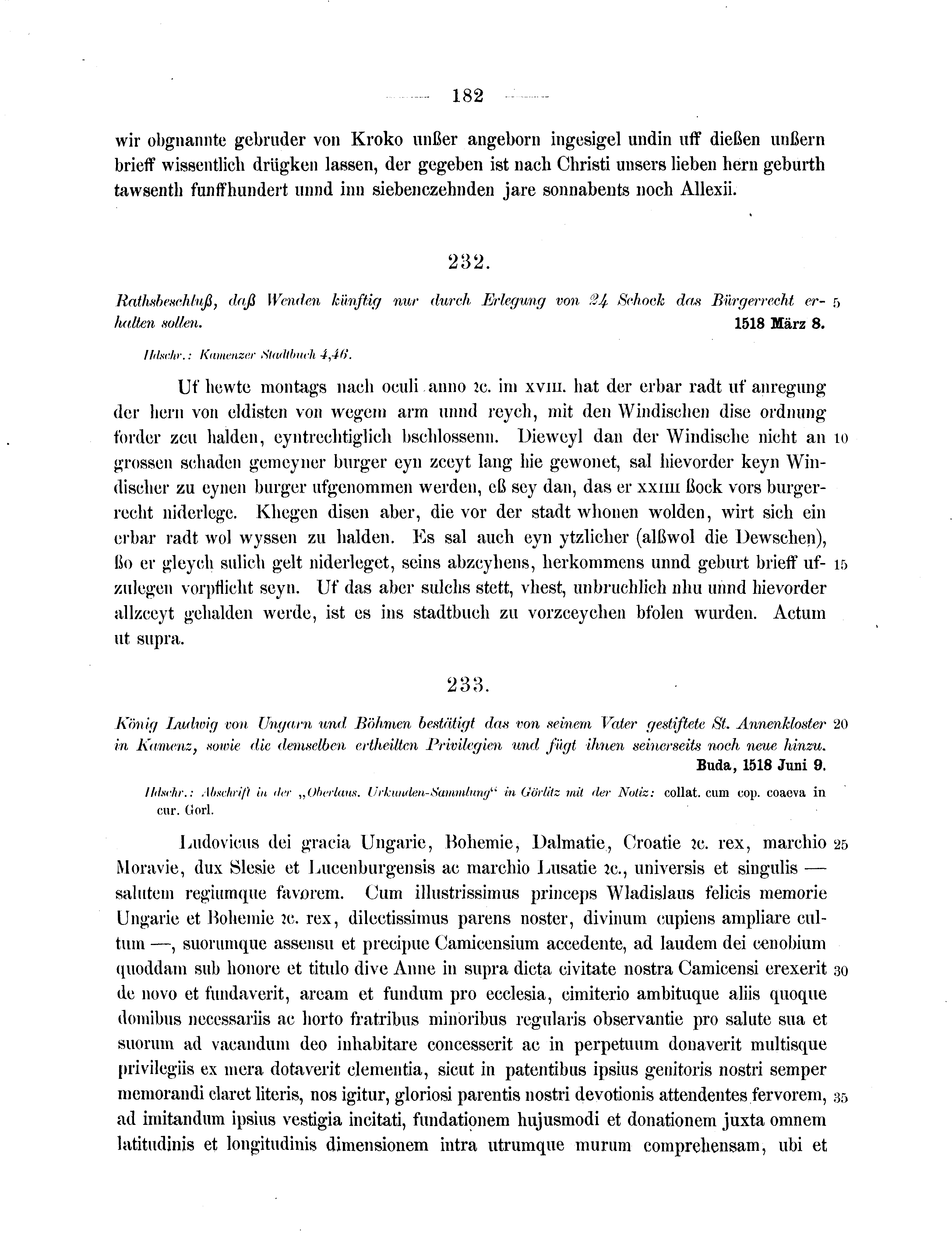 Historische Urkunde Seite 182 aus Band cds2_07