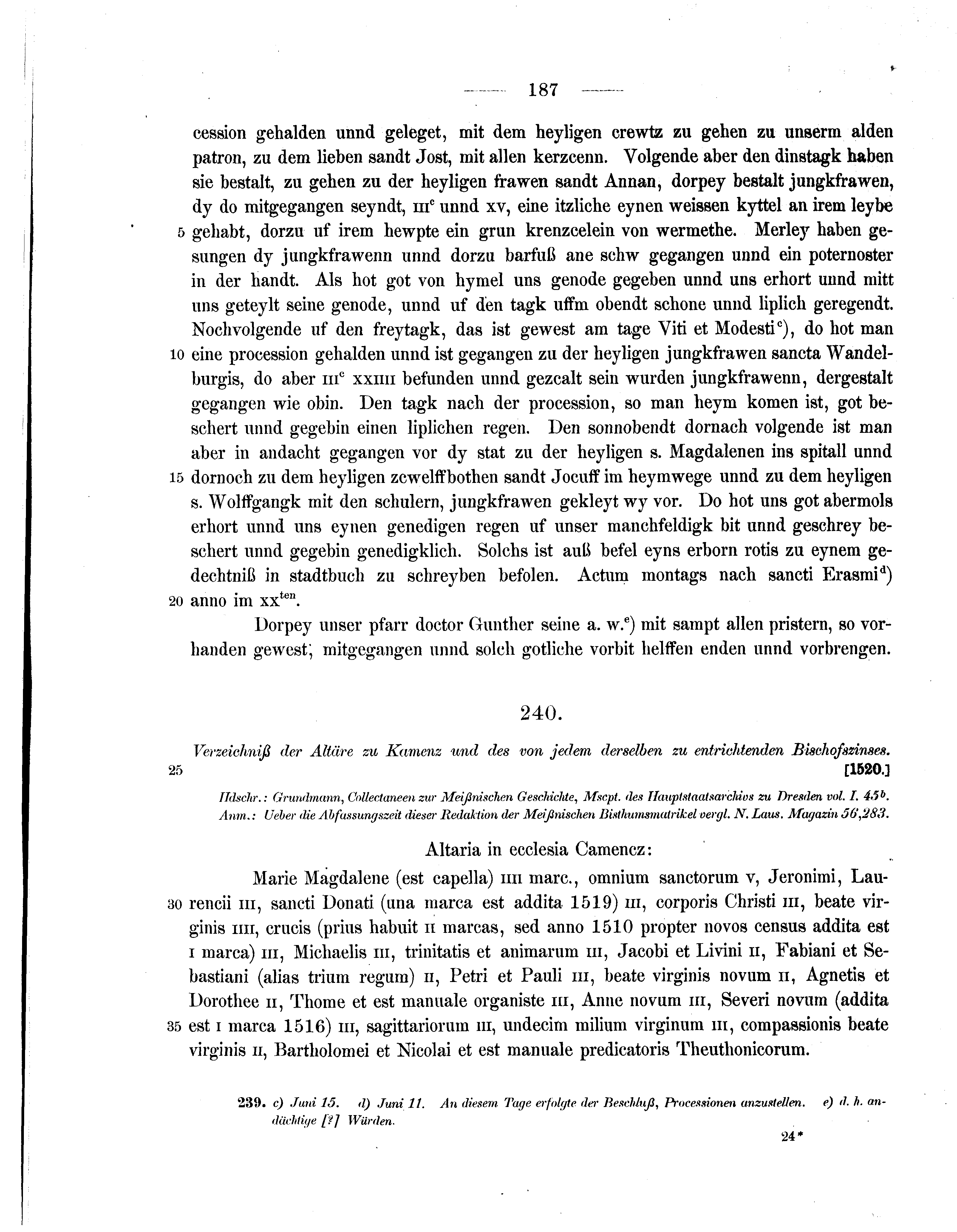 Historische Urkunde Seite 187 aus Band cds2_07