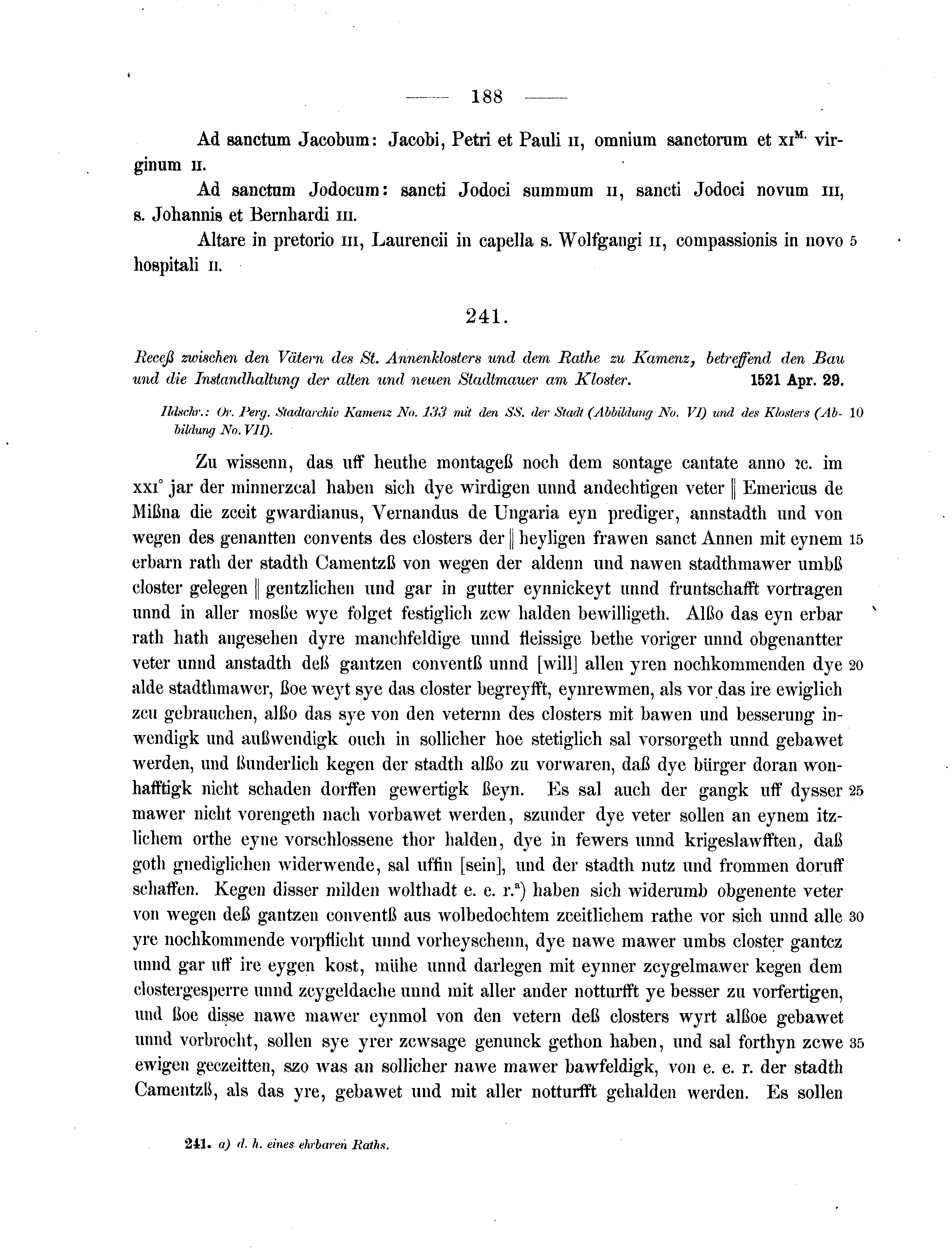 Historische Urkunde Seite 188 aus Band cds2_07