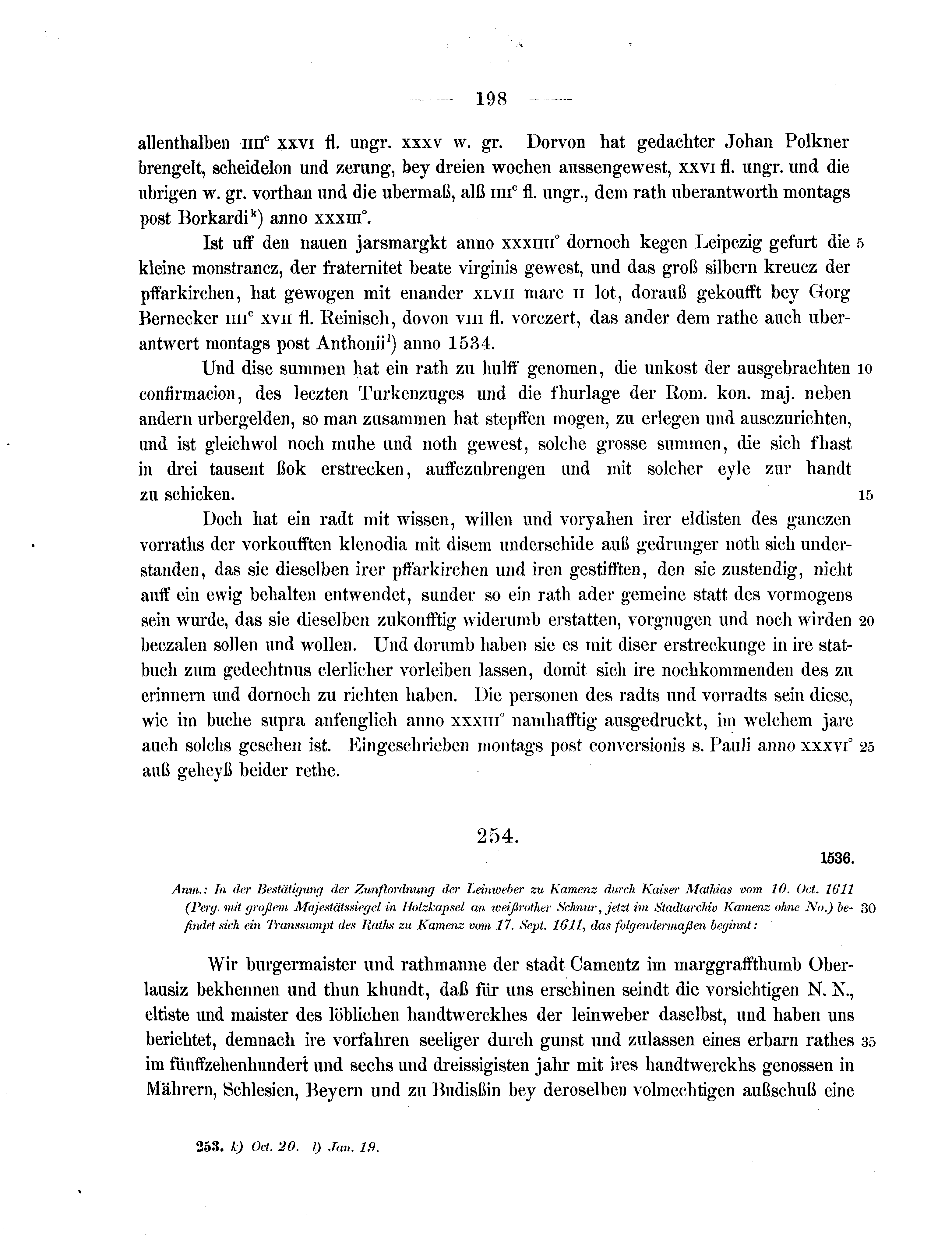 Historische Urkunde Seite 198 aus Band cds2_07