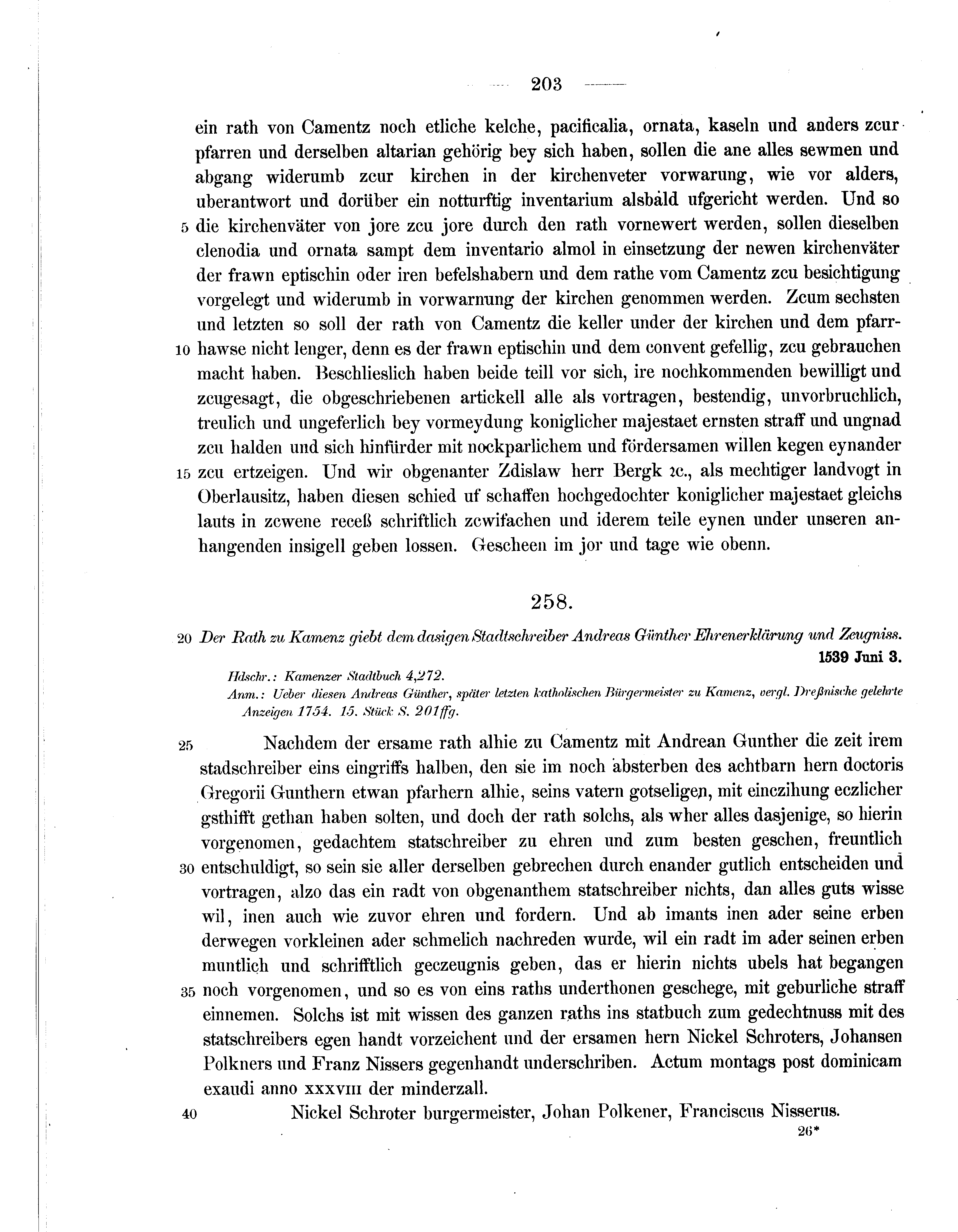 Historische Urkunde Seite 203 aus Band cds2_07