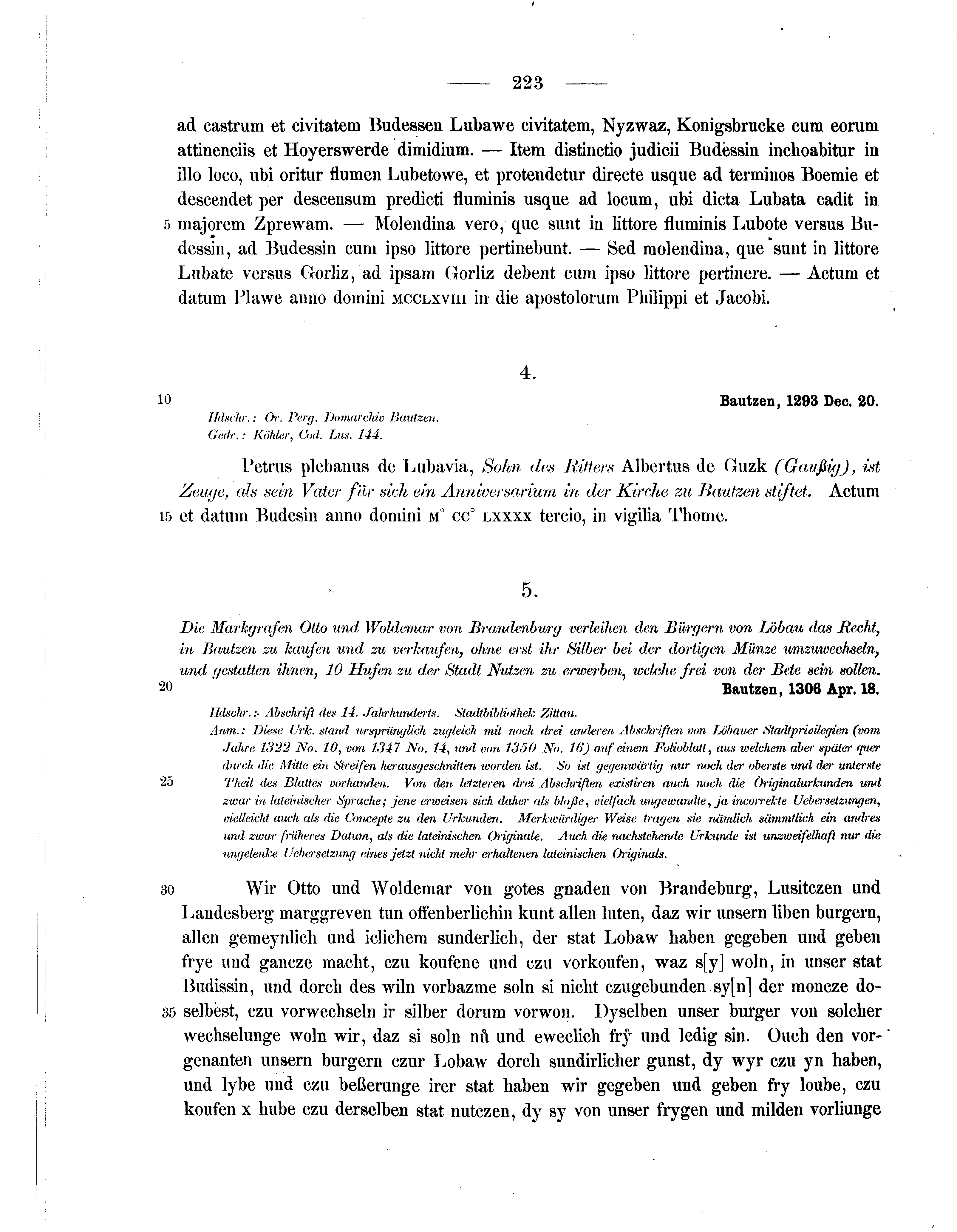 Historische Urkunde Seite 223 aus Band cds2_07