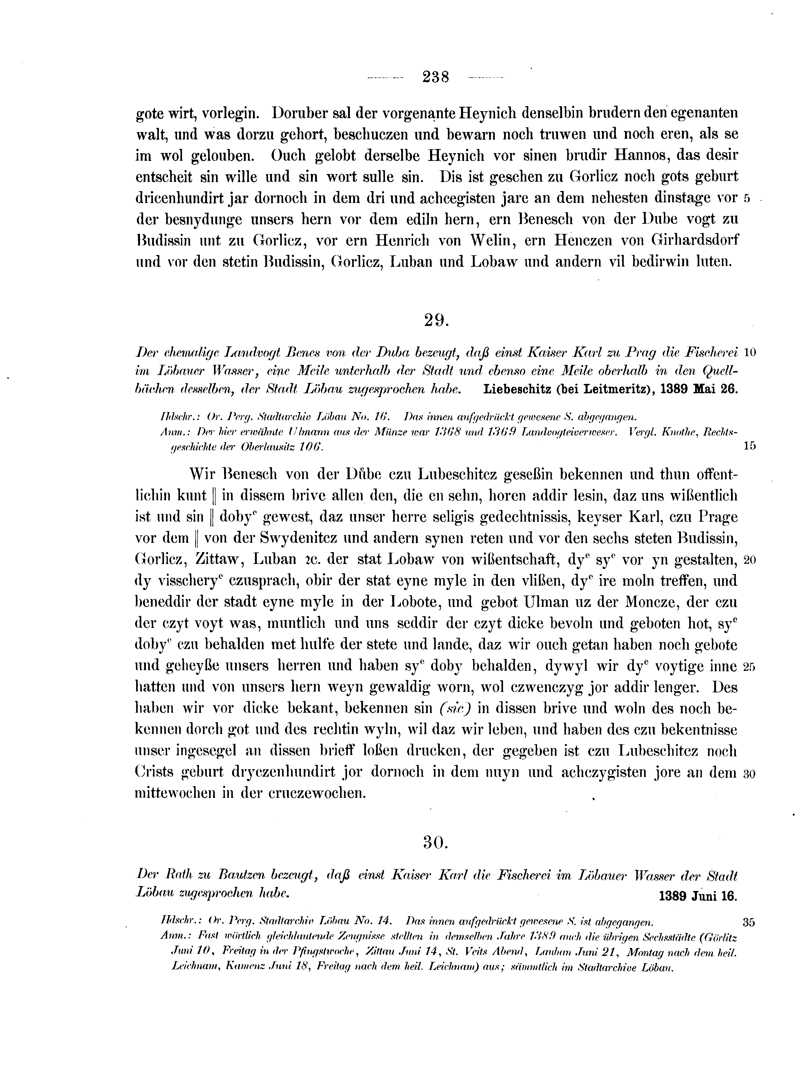 Historische Urkunde Seite 238 aus Band cds2_07