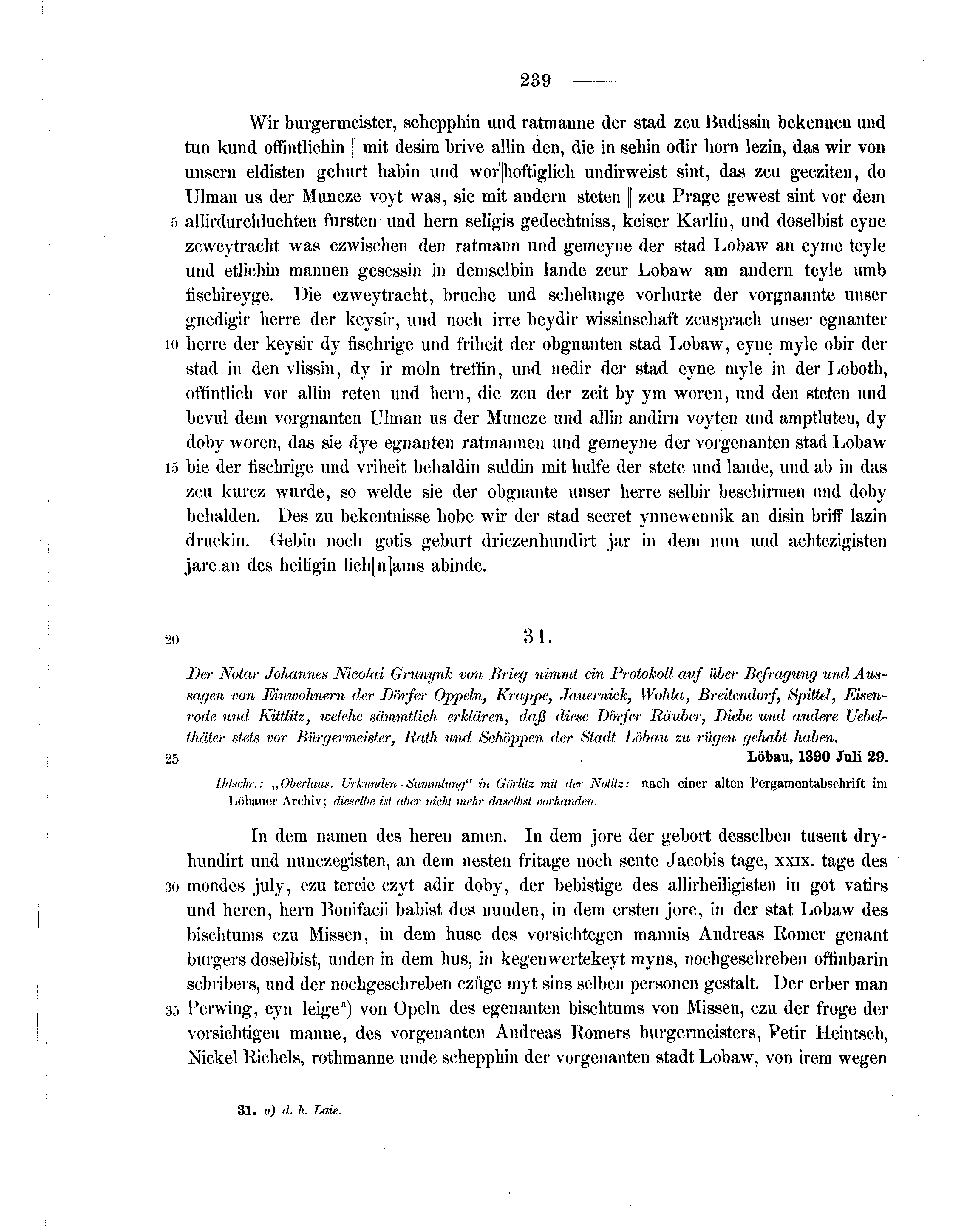 Historische Urkunde Seite 239 aus Band cds2_07