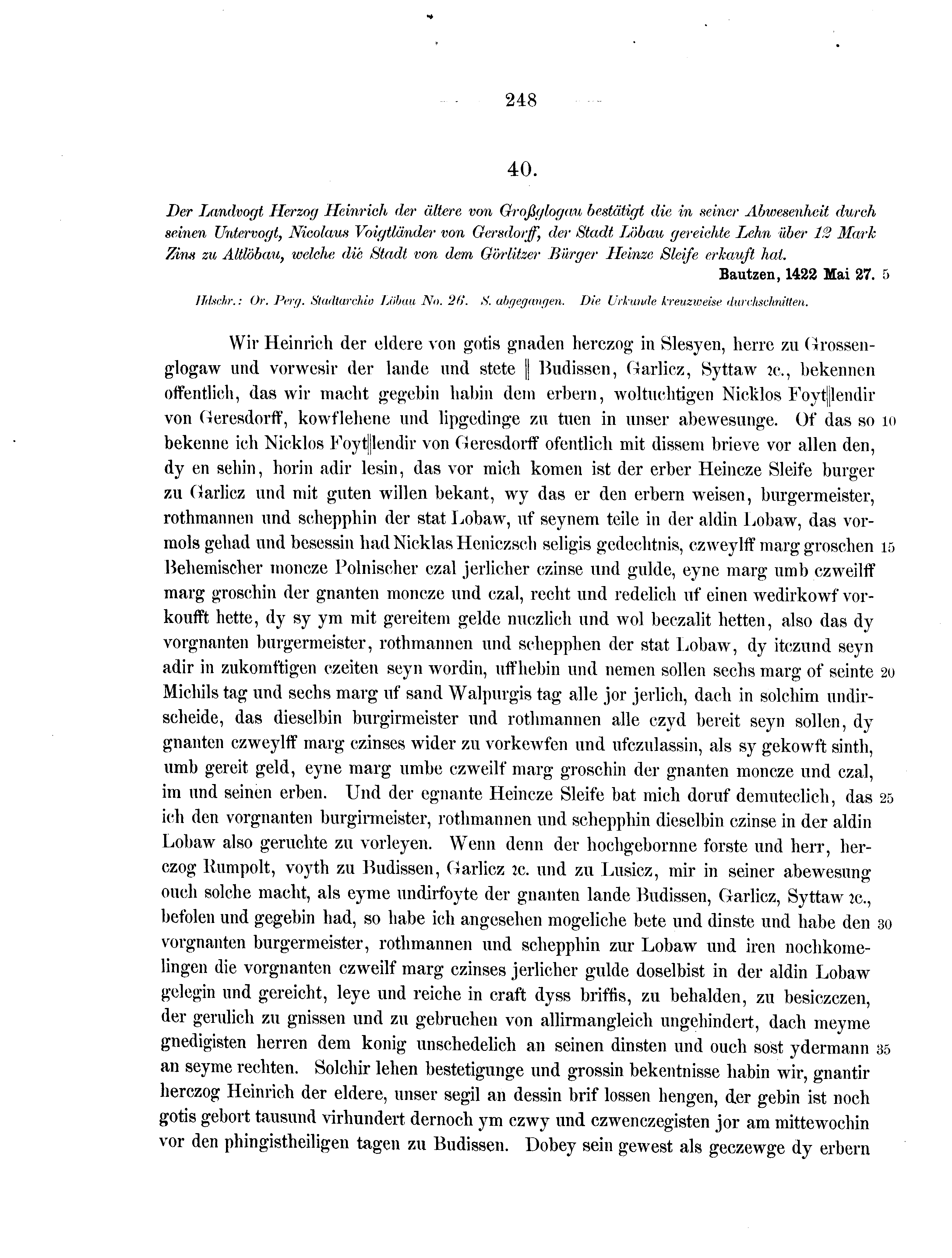 Historische Urkunde Seite 248 aus Band cds2_07