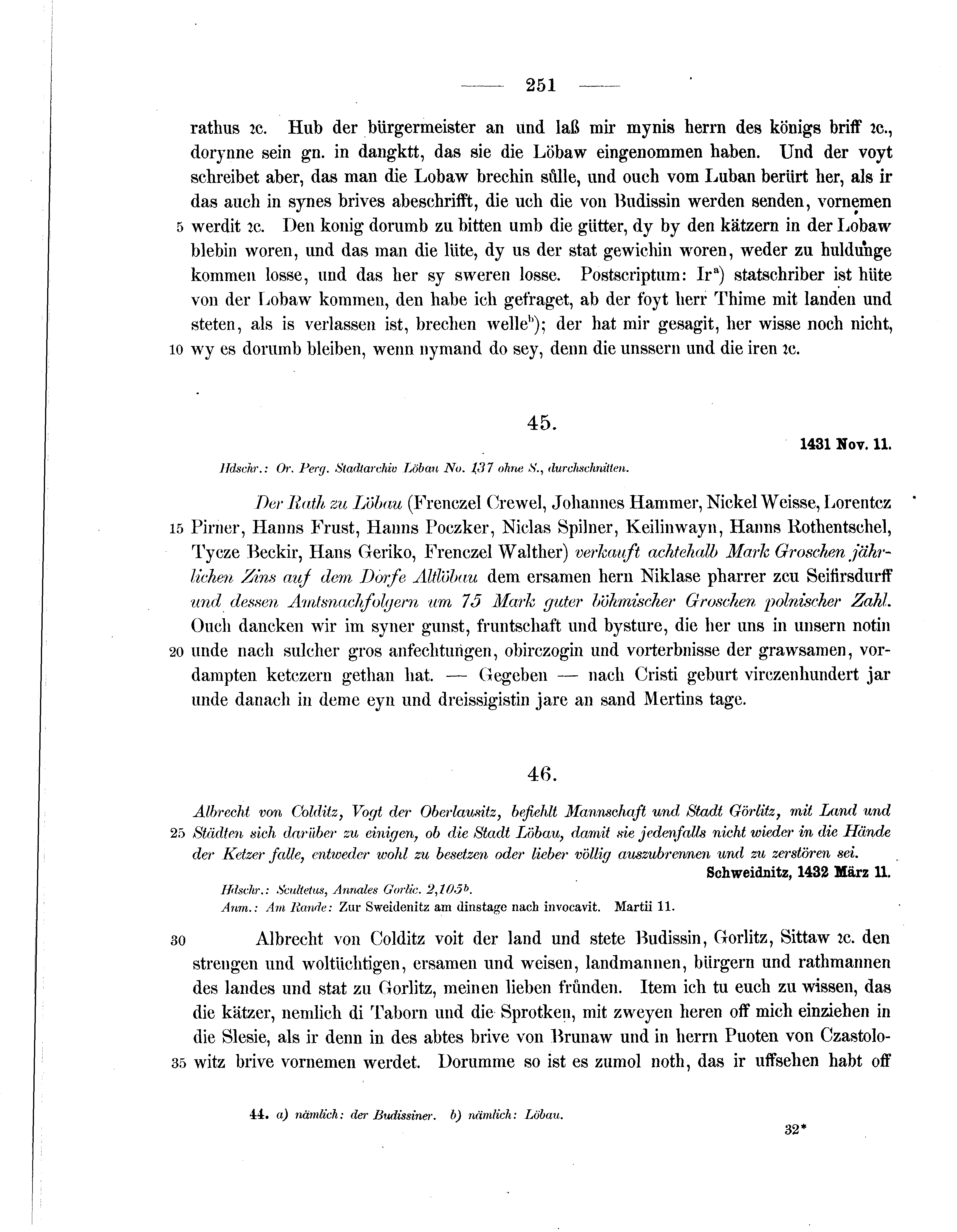 Historische Urkunde Seite 251 aus Band cds2_07