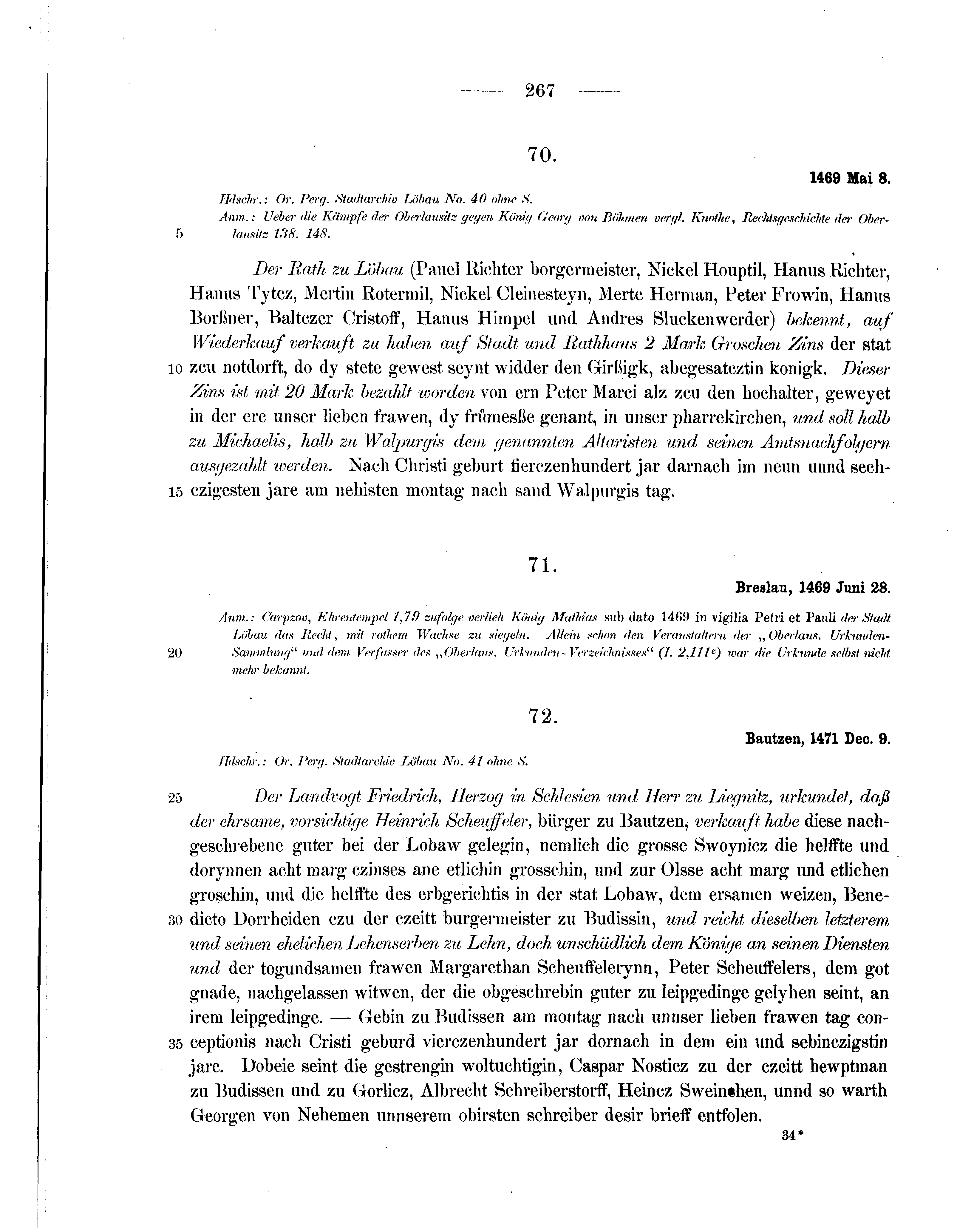 Historische Urkunde Seite 267 aus Band cds2_07