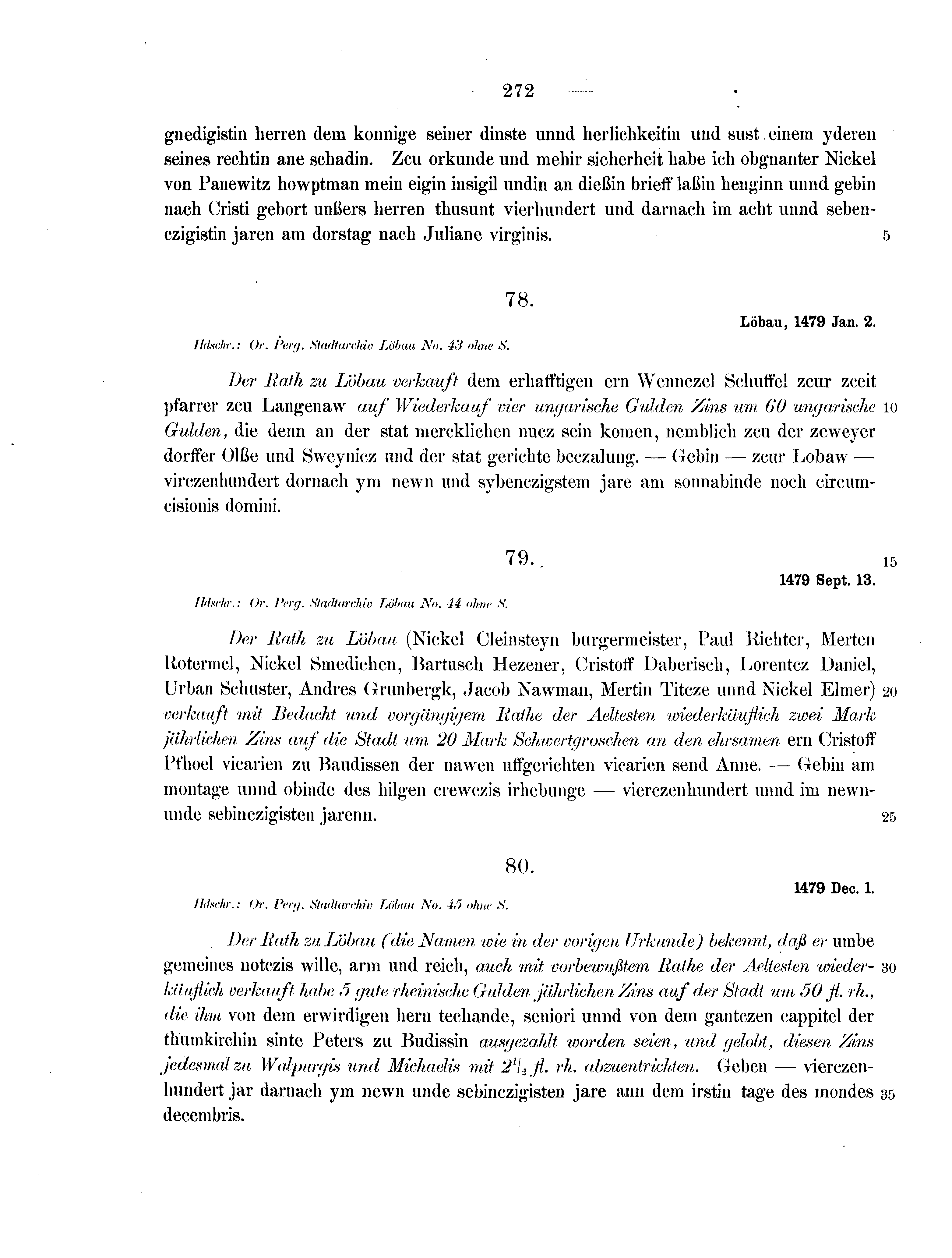 Historische Urkunde Seite 272 aus Band cds2_07