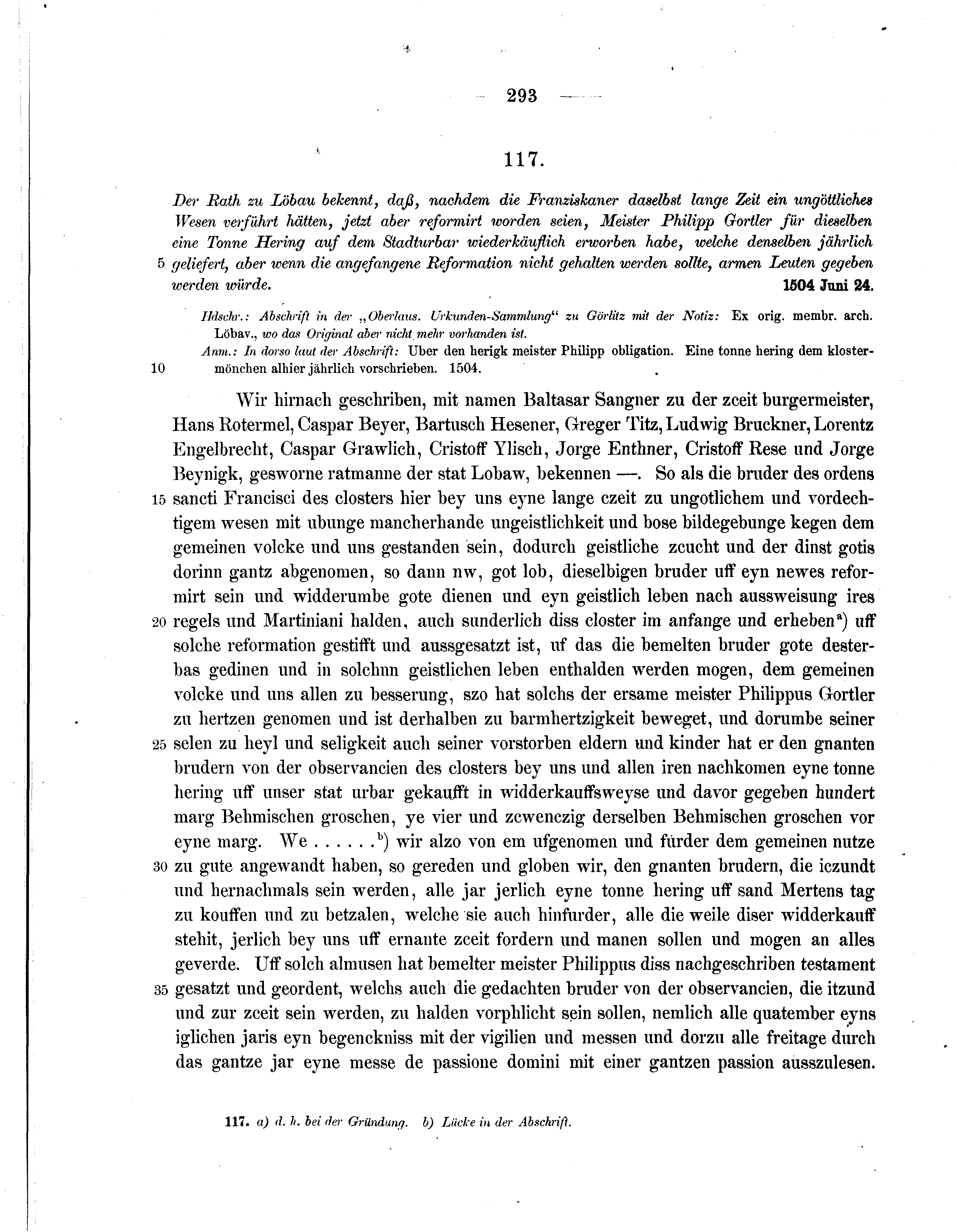 Historische Urkunde Seite 293 aus Band cds2_07