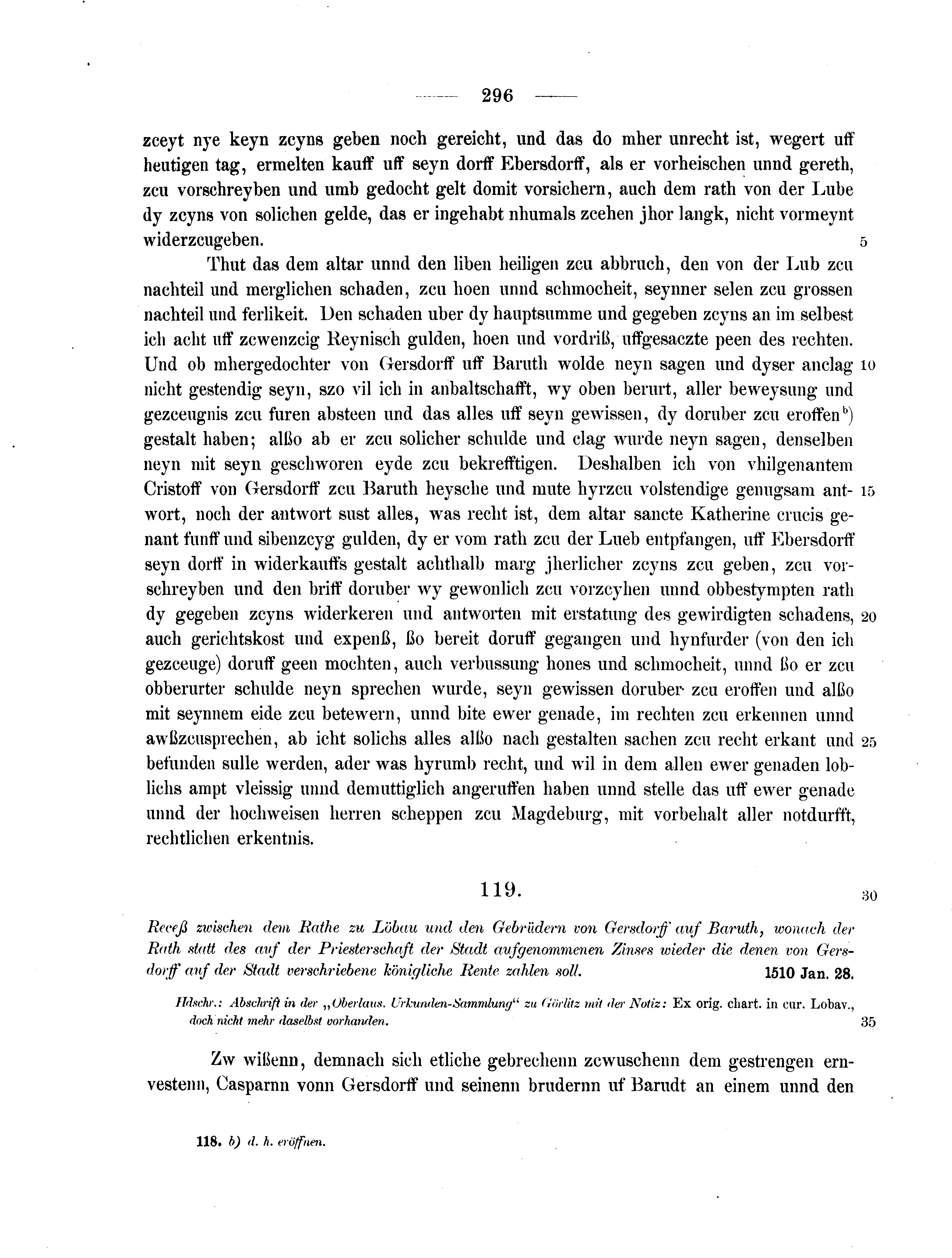 Historische Urkunde Seite 296 aus Band cds2_07