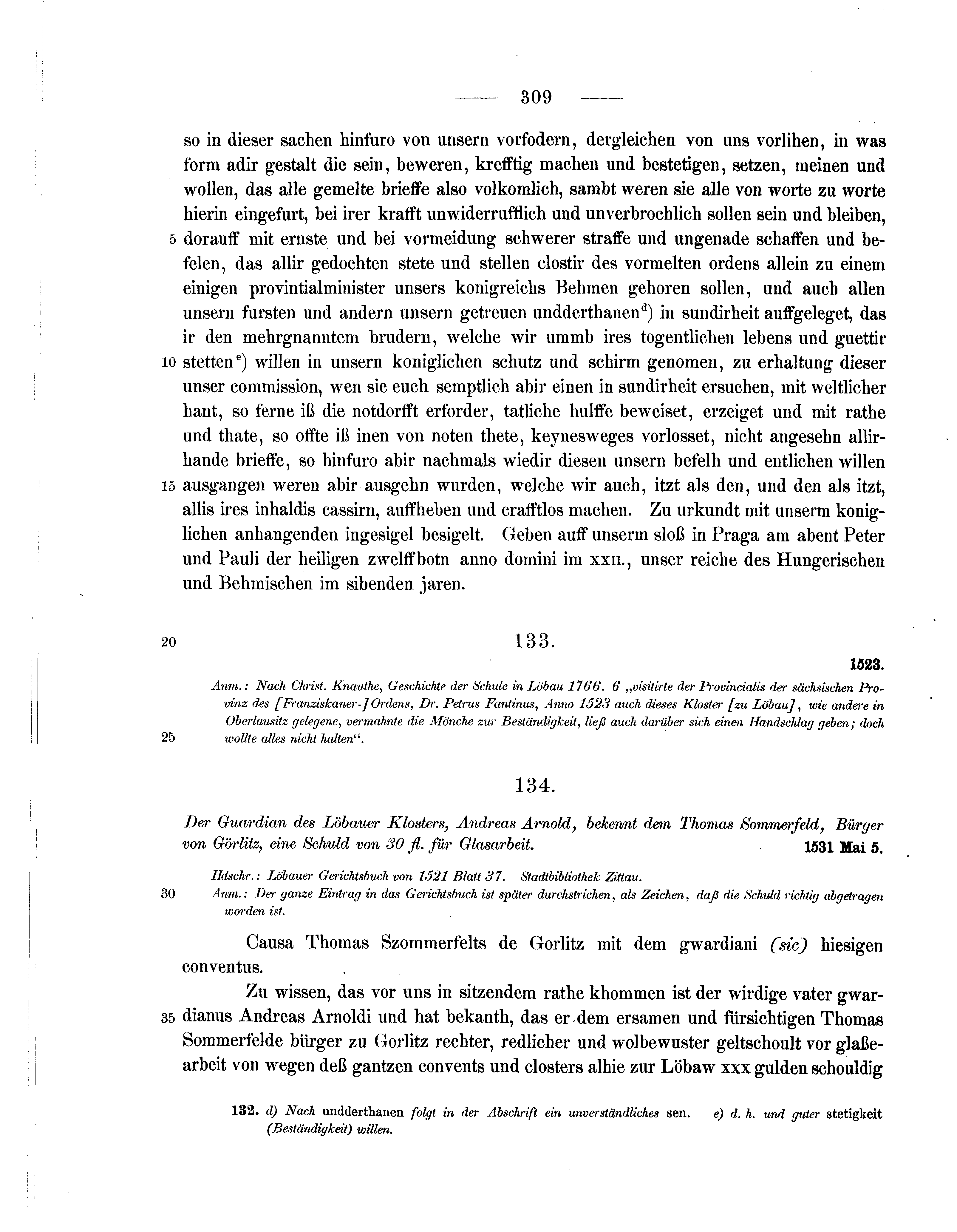 Historische Urkunde Seite 309 aus Band cds2_07