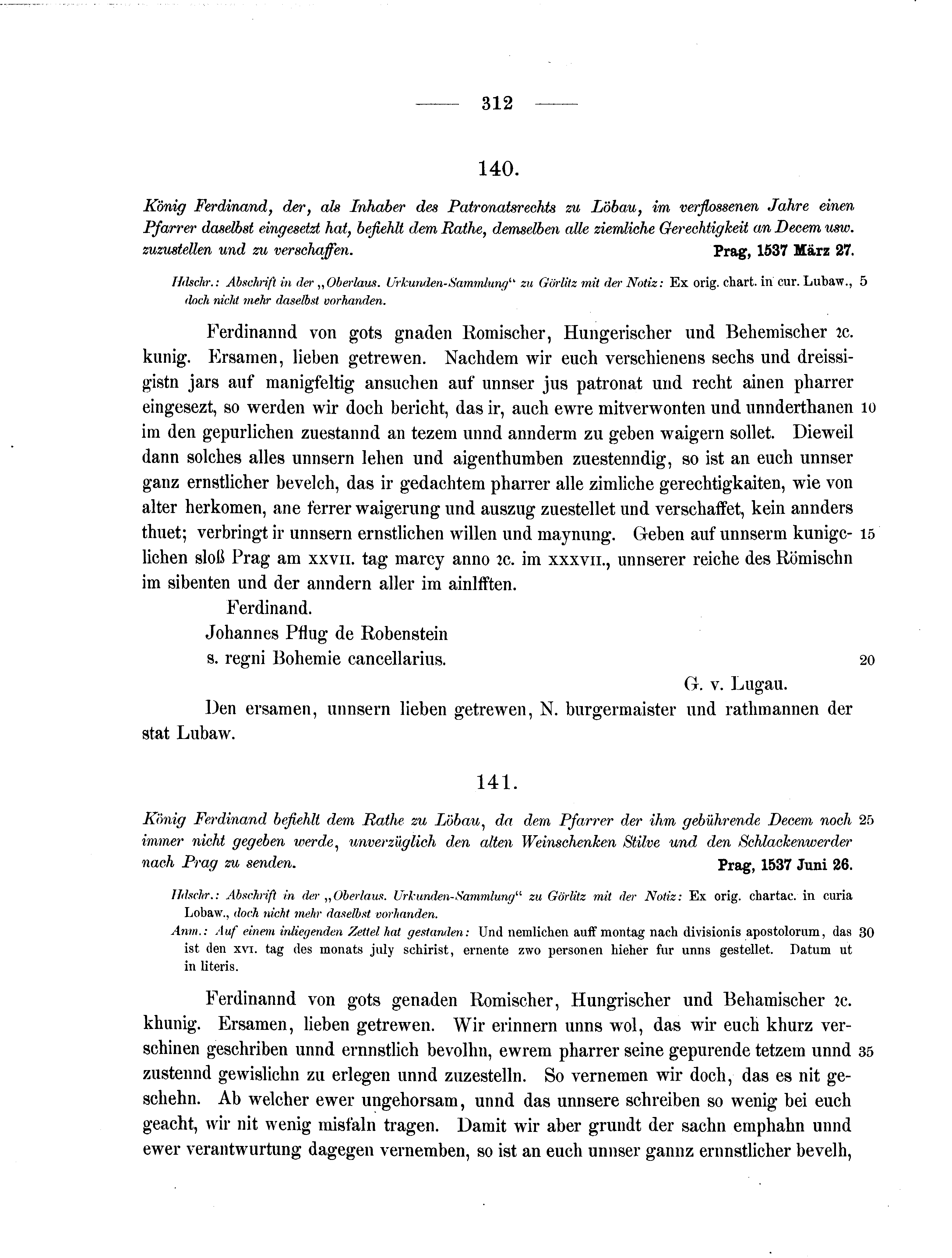 Historische Urkunde Seite 312 aus Band cds2_07