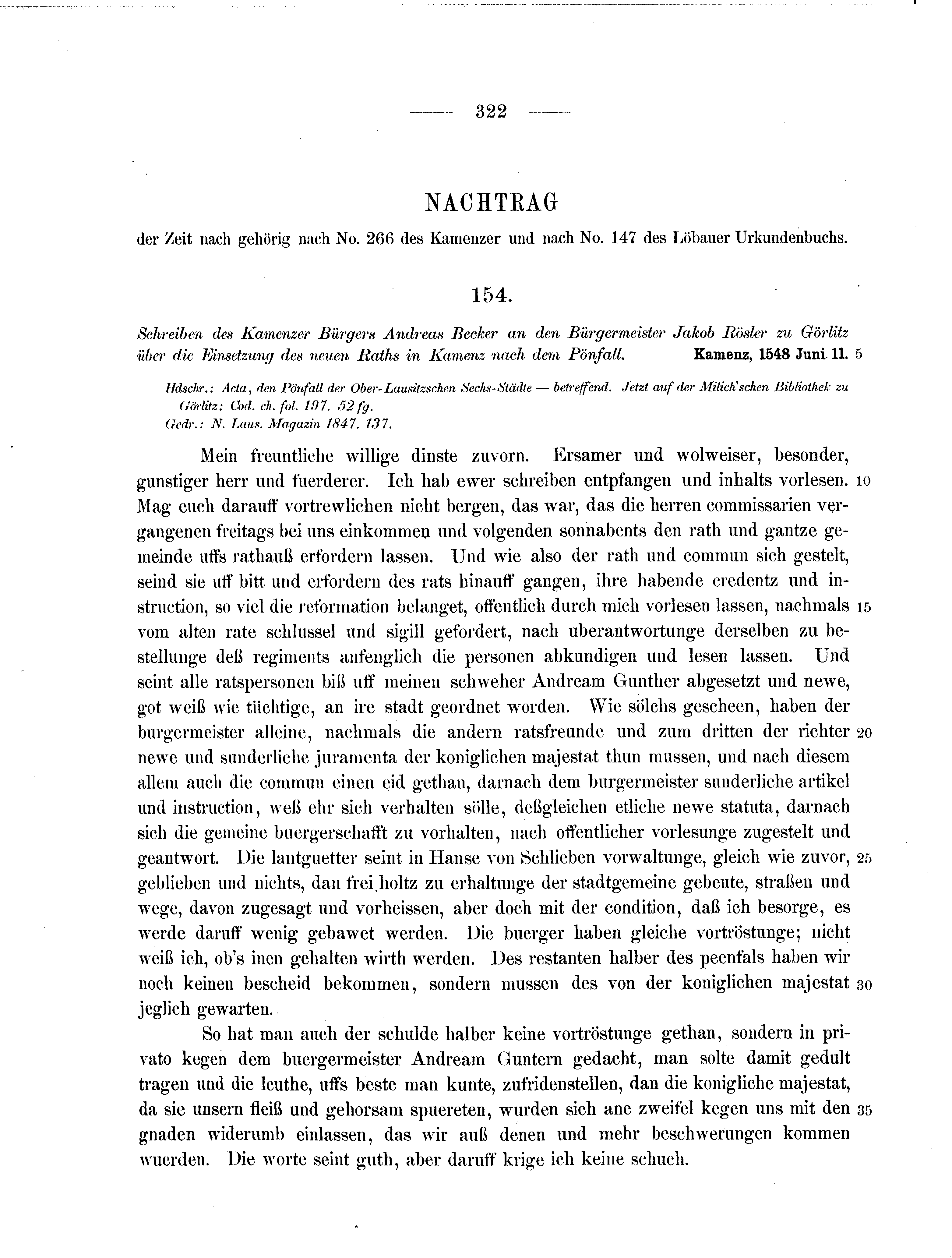 Historische Urkunde Seite 322 aus Band cds2_07
