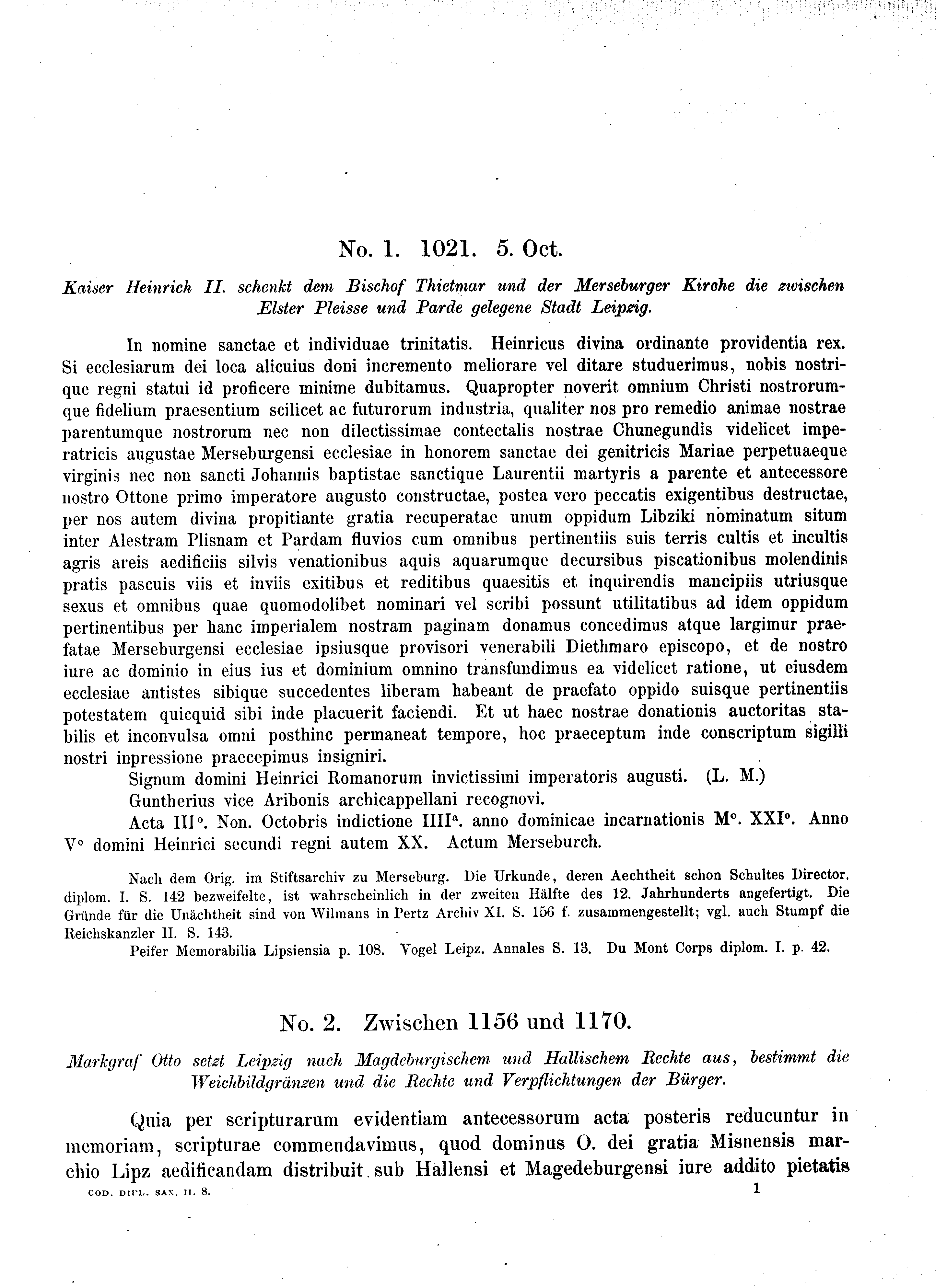 Historische Urkunde Seite 1 aus Band cds2_08