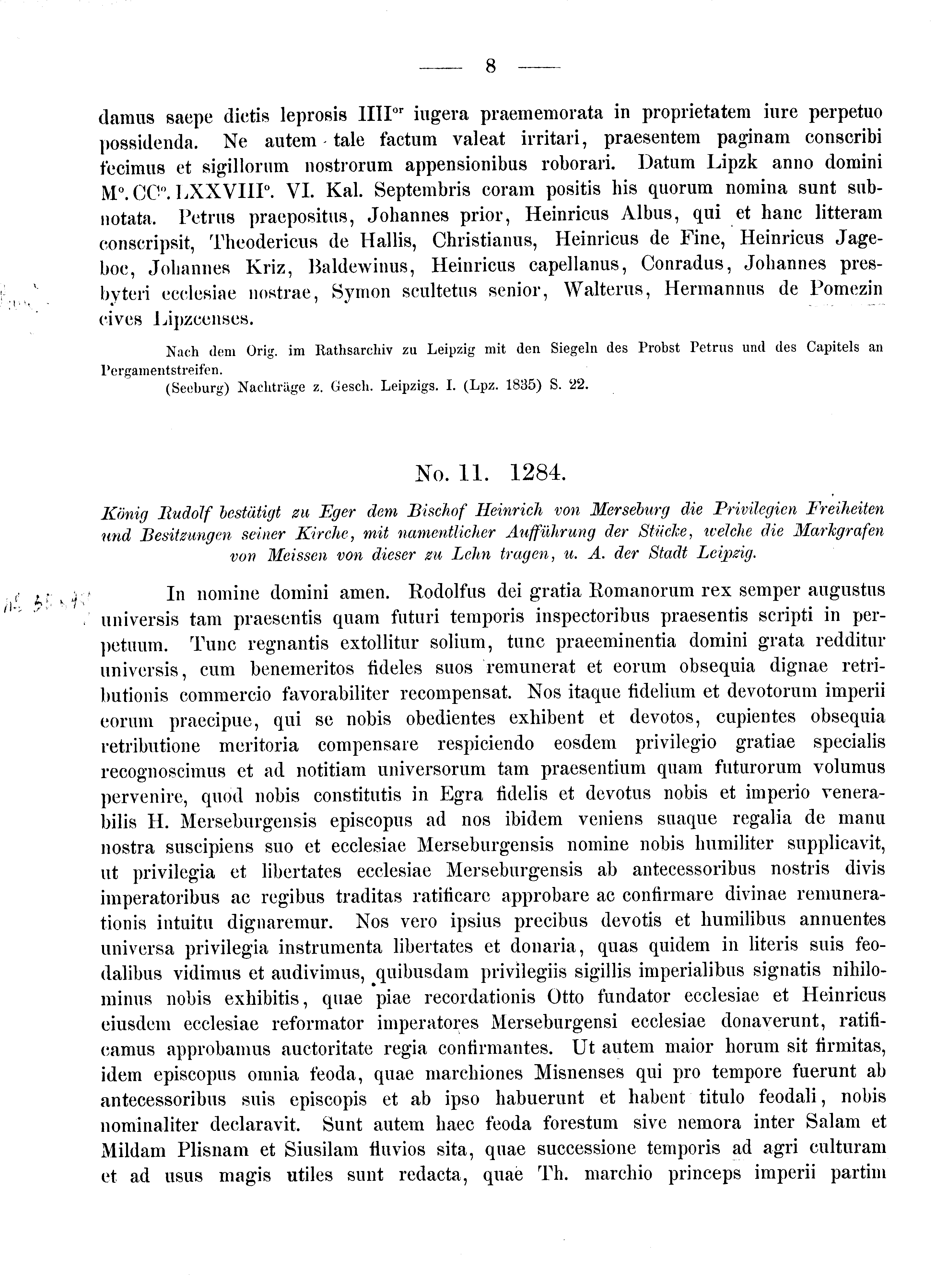 Historische Urkunde Seite 8 aus Band cds2_08