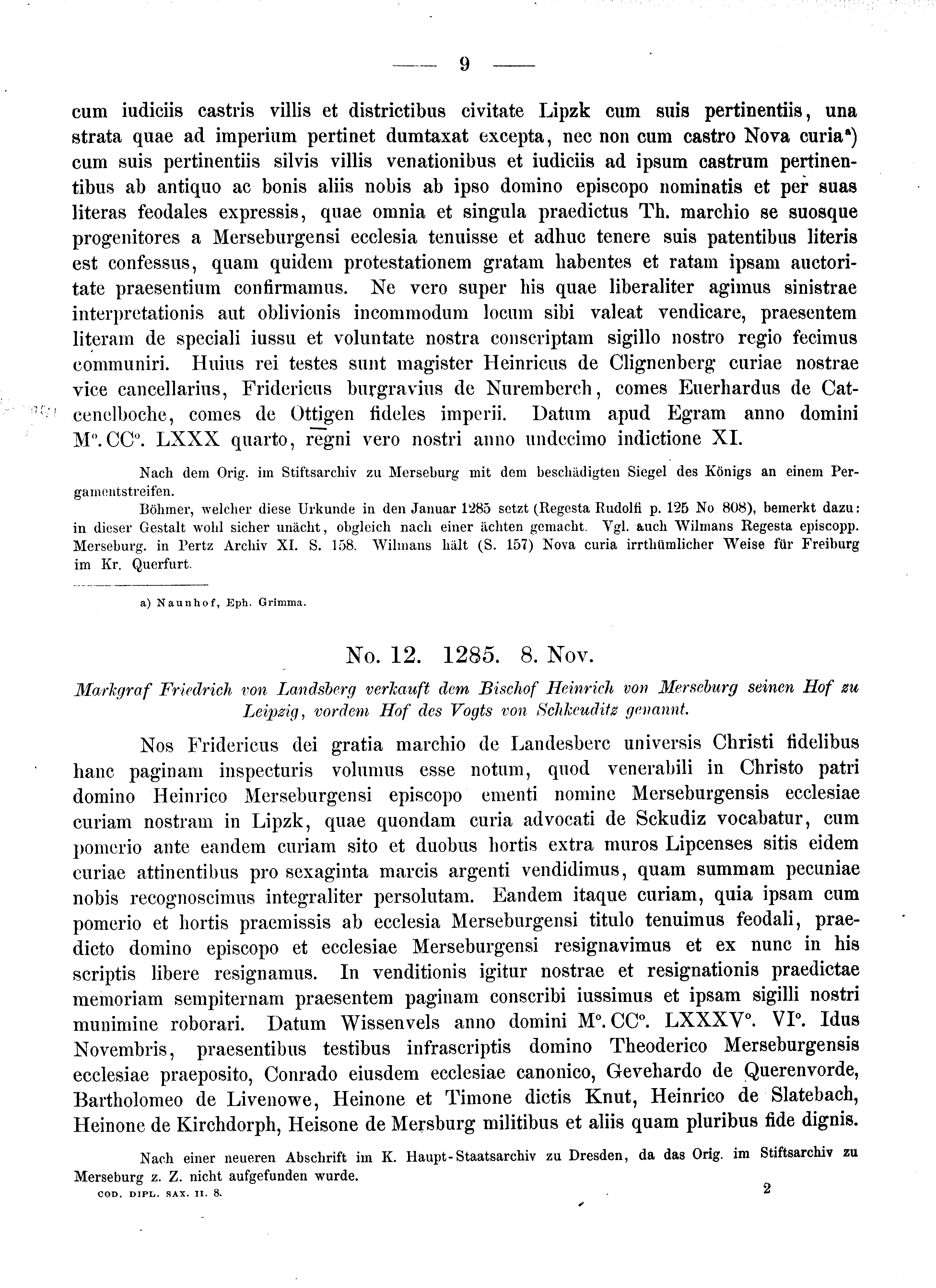 Historische Urkunde Seite 9 aus Band cds2_08
