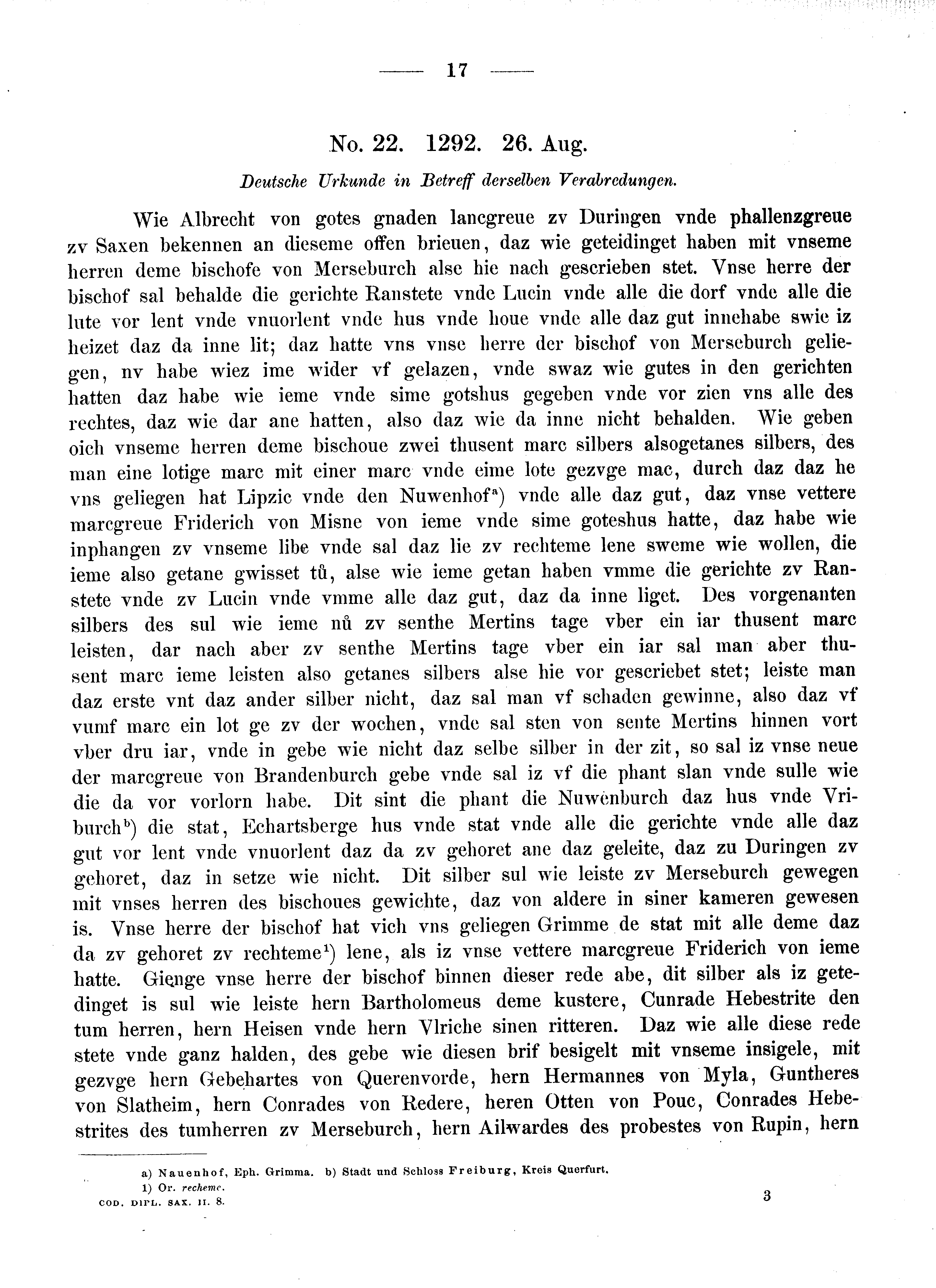 Historische Urkunde Seite 17 aus Band cds2_08