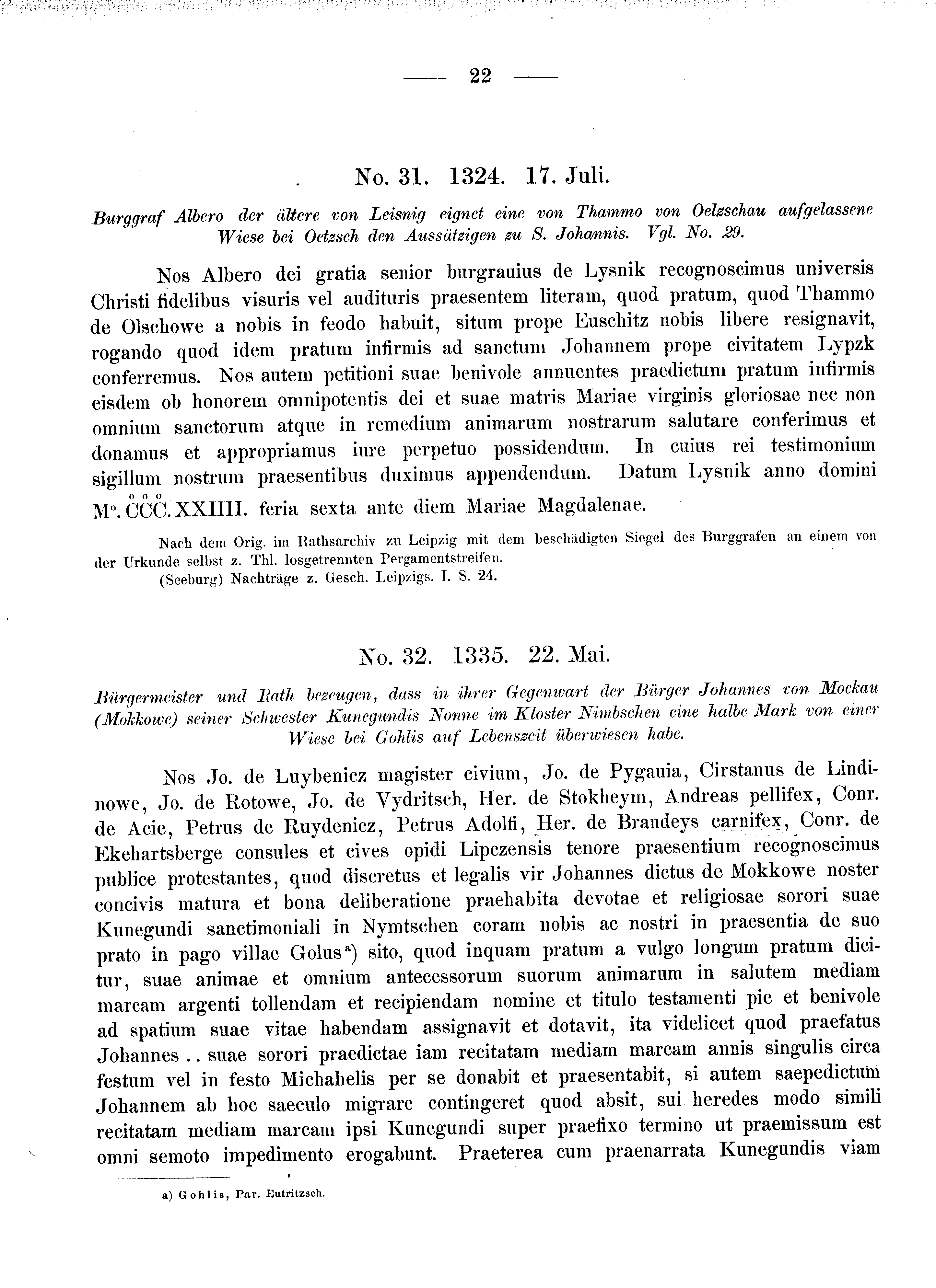 Historische Urkunde Seite 22 aus Band cds2_08