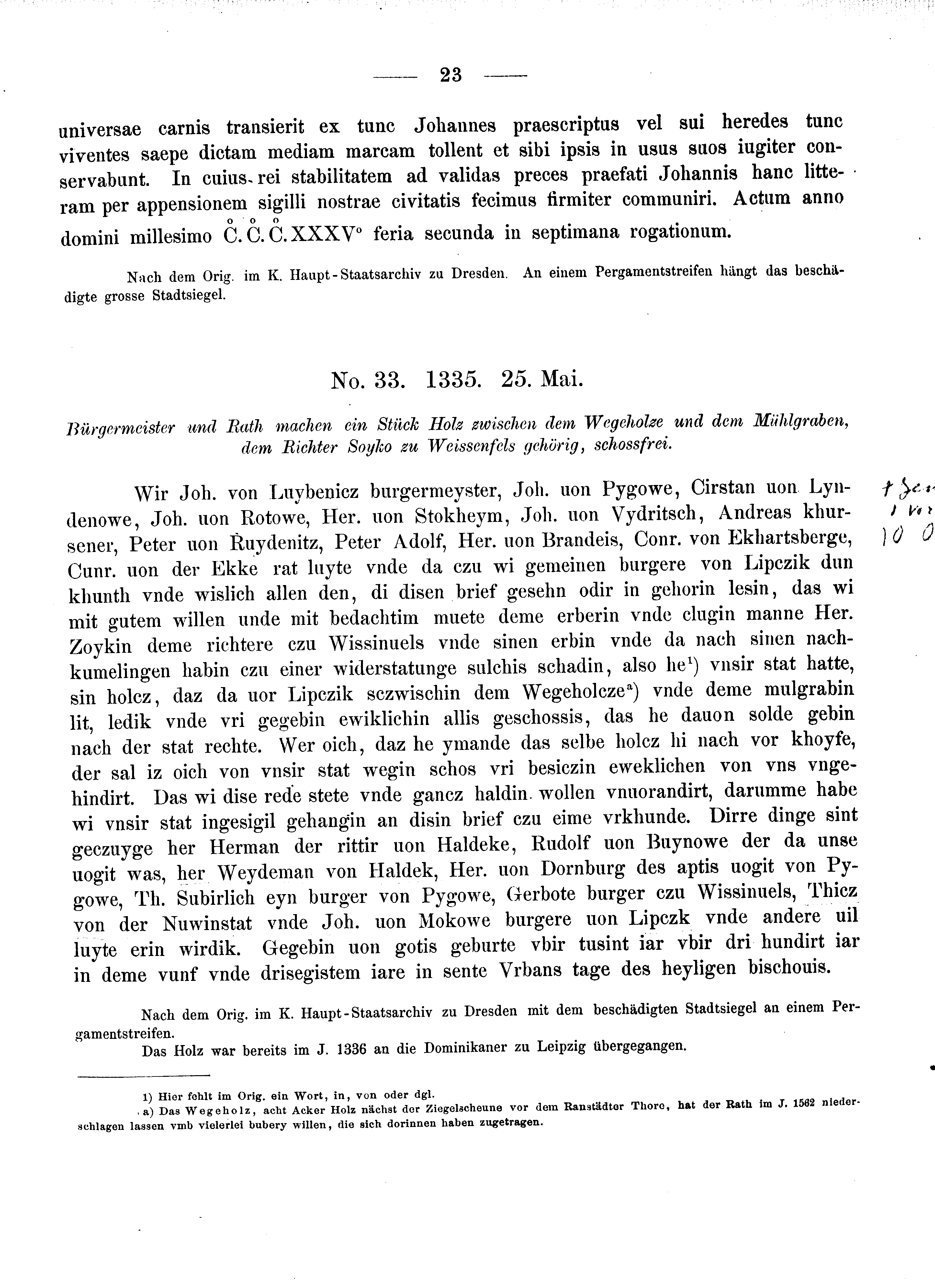 Historische Urkunde Seite 23 aus Band cds2_08