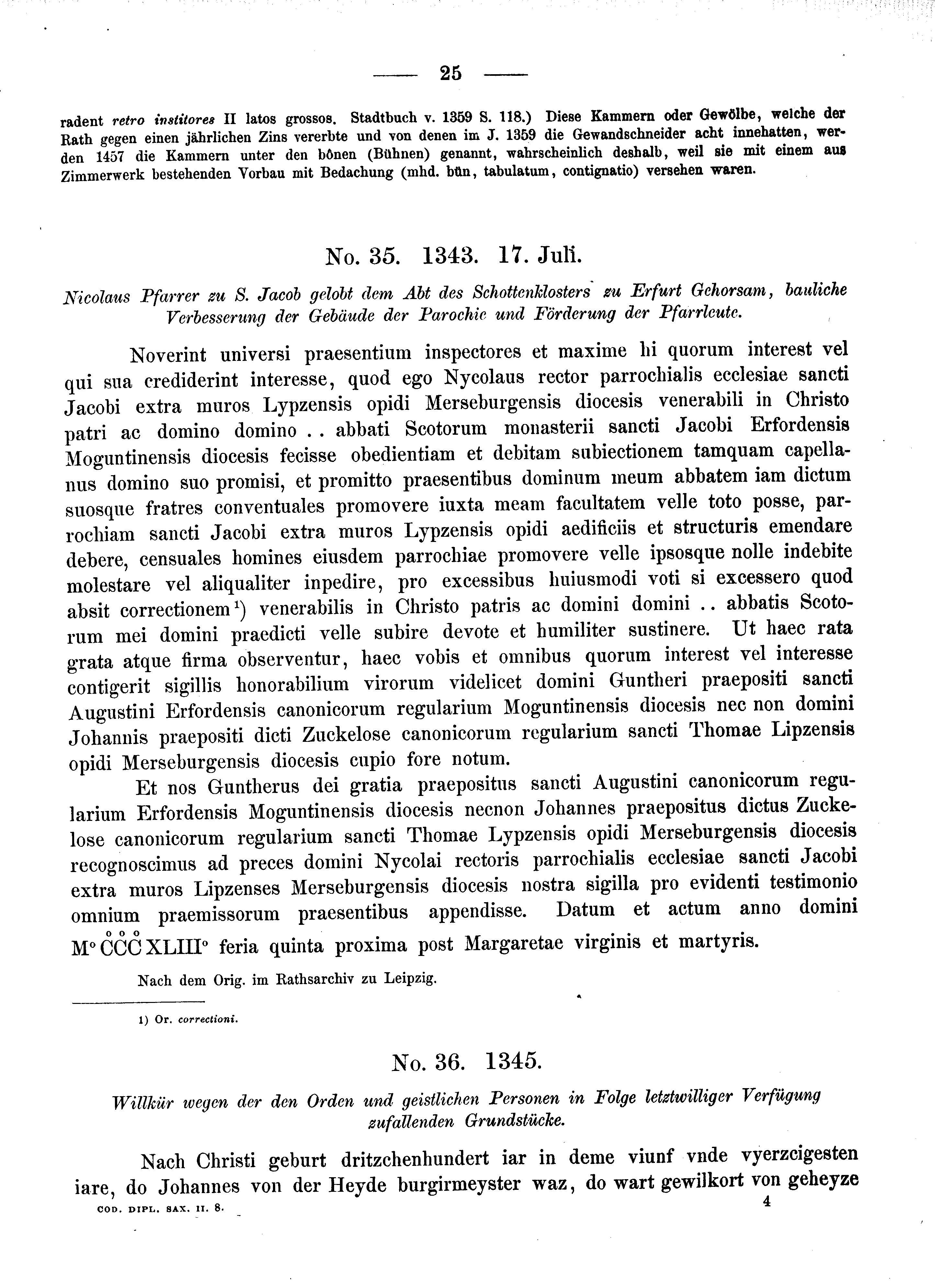 Historische Urkunde Seite 25 aus Band cds2_08