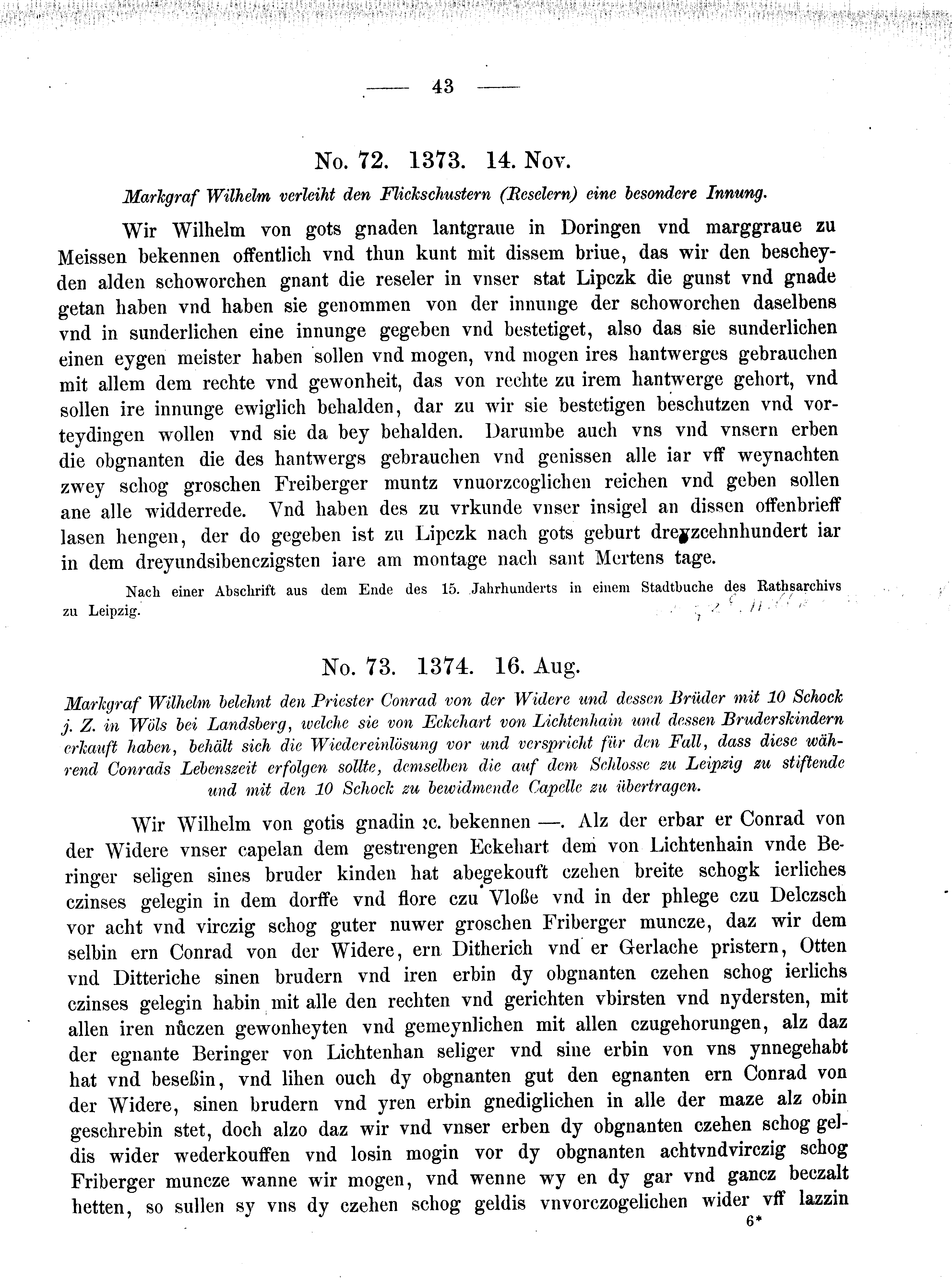 Historische Urkunde Seite 43 aus Band cds2_08