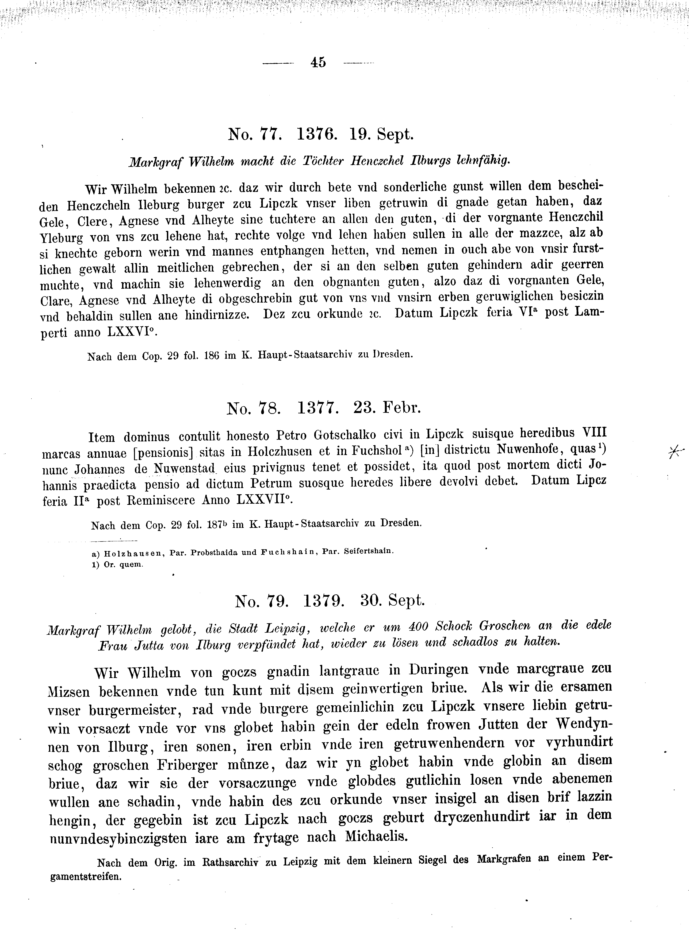 Historische Urkunde Seite 45 aus Band cds2_08