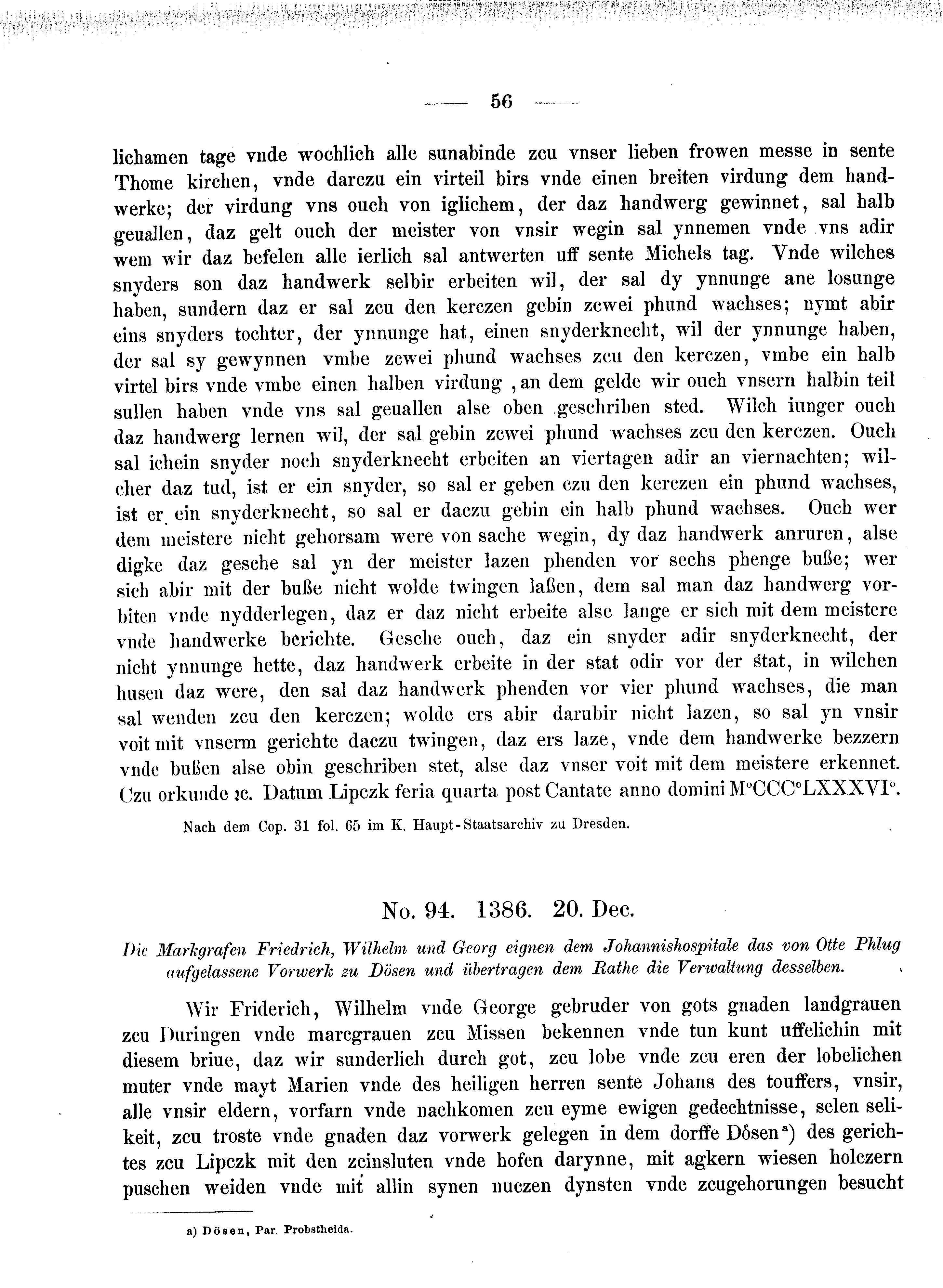 Historische Urkunde Seite 56 aus Band cds2_08