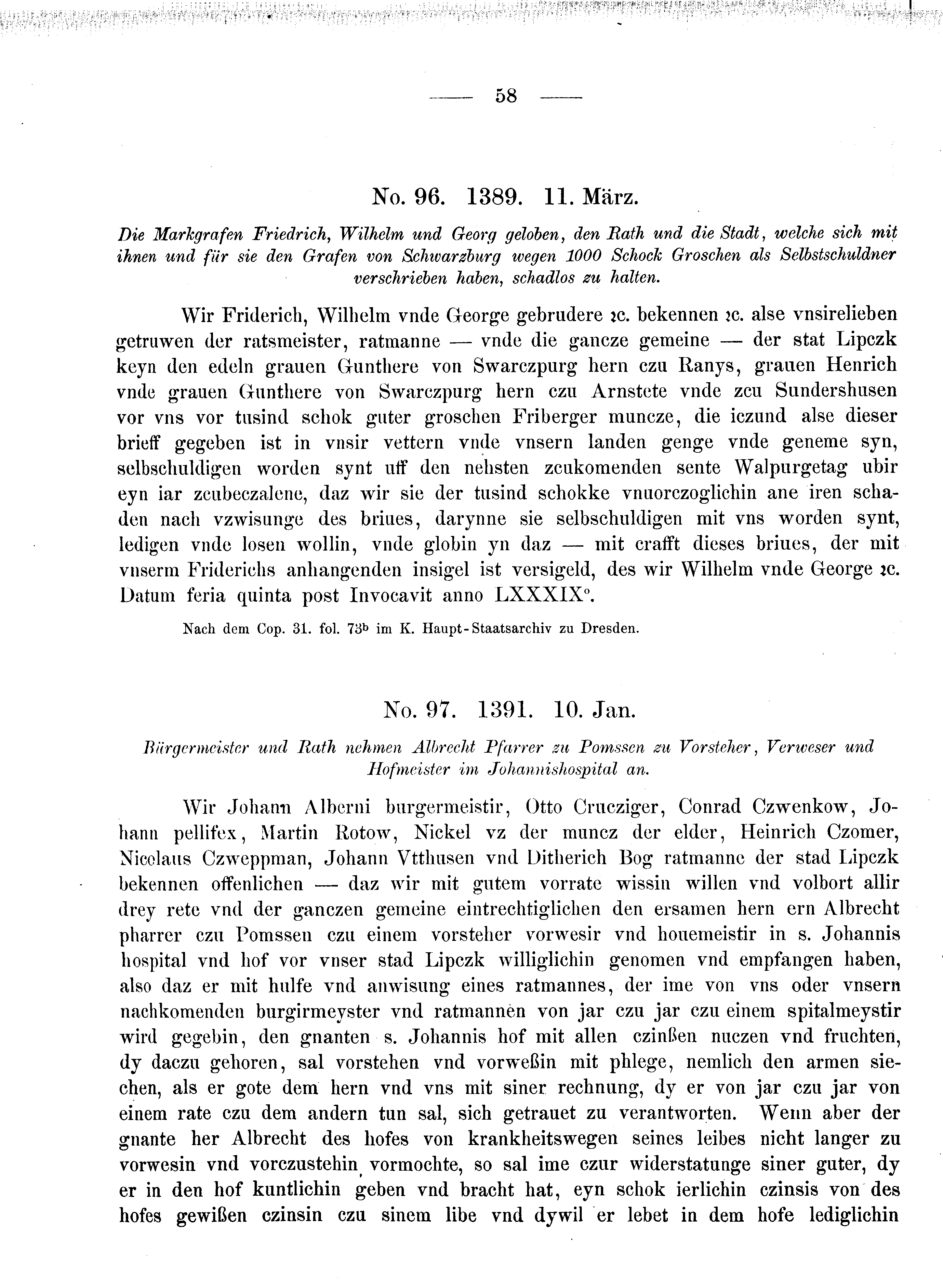 Historische Urkunde Seite 58 aus Band cds2_08