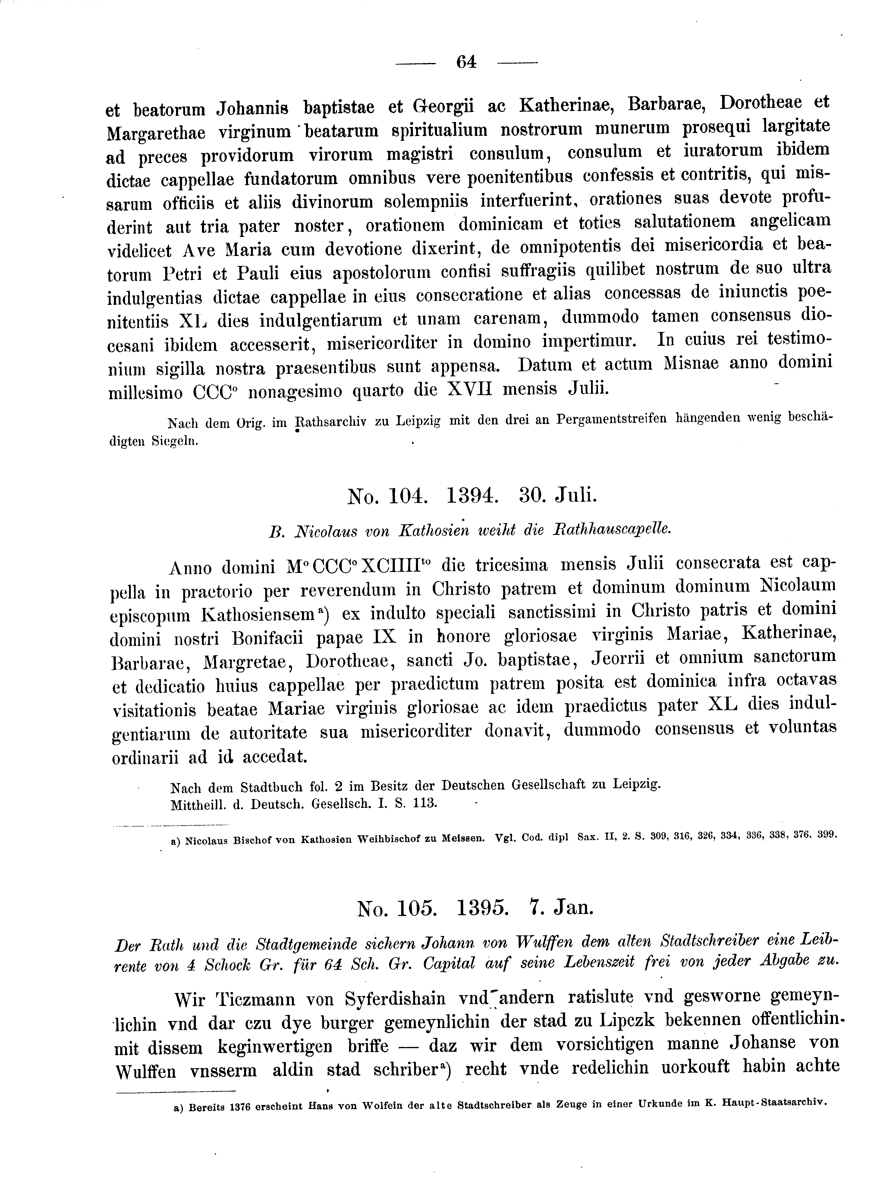 Historische Urkunde Seite 64 aus Band cds2_08