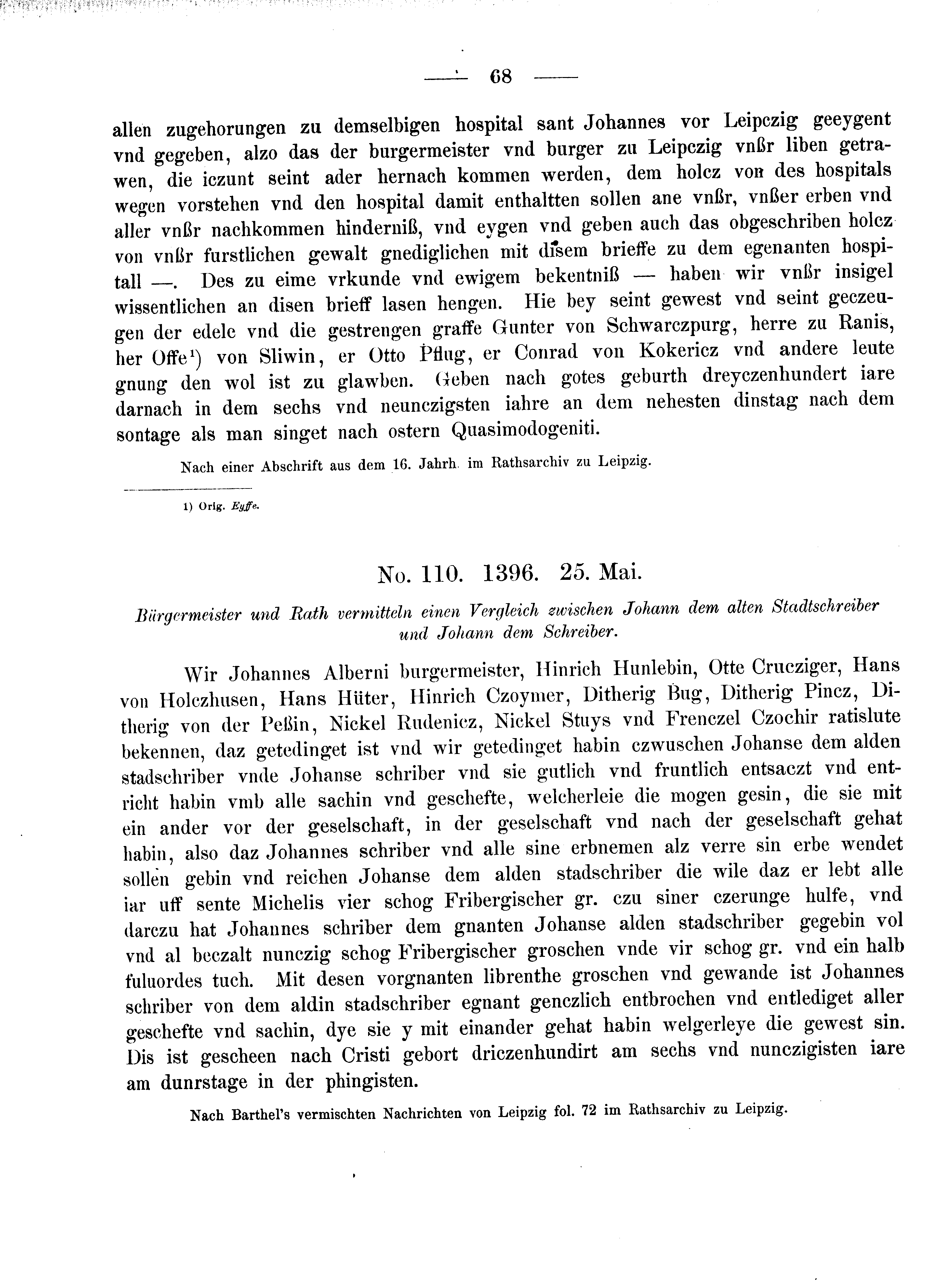 Historische Urkunde Seite 68 aus Band cds2_08