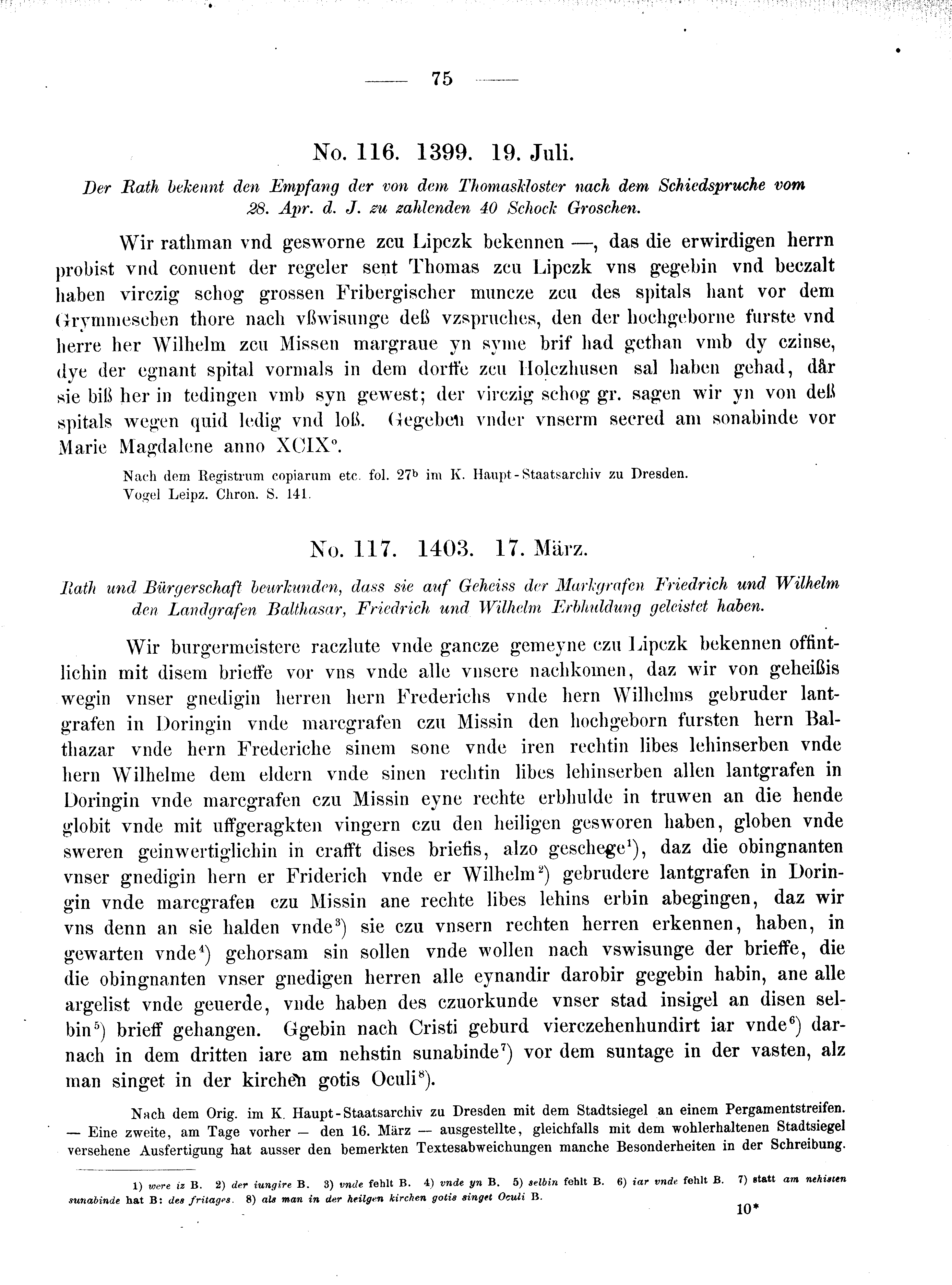 Historische Urkunde Seite 75 aus Band cds2_08