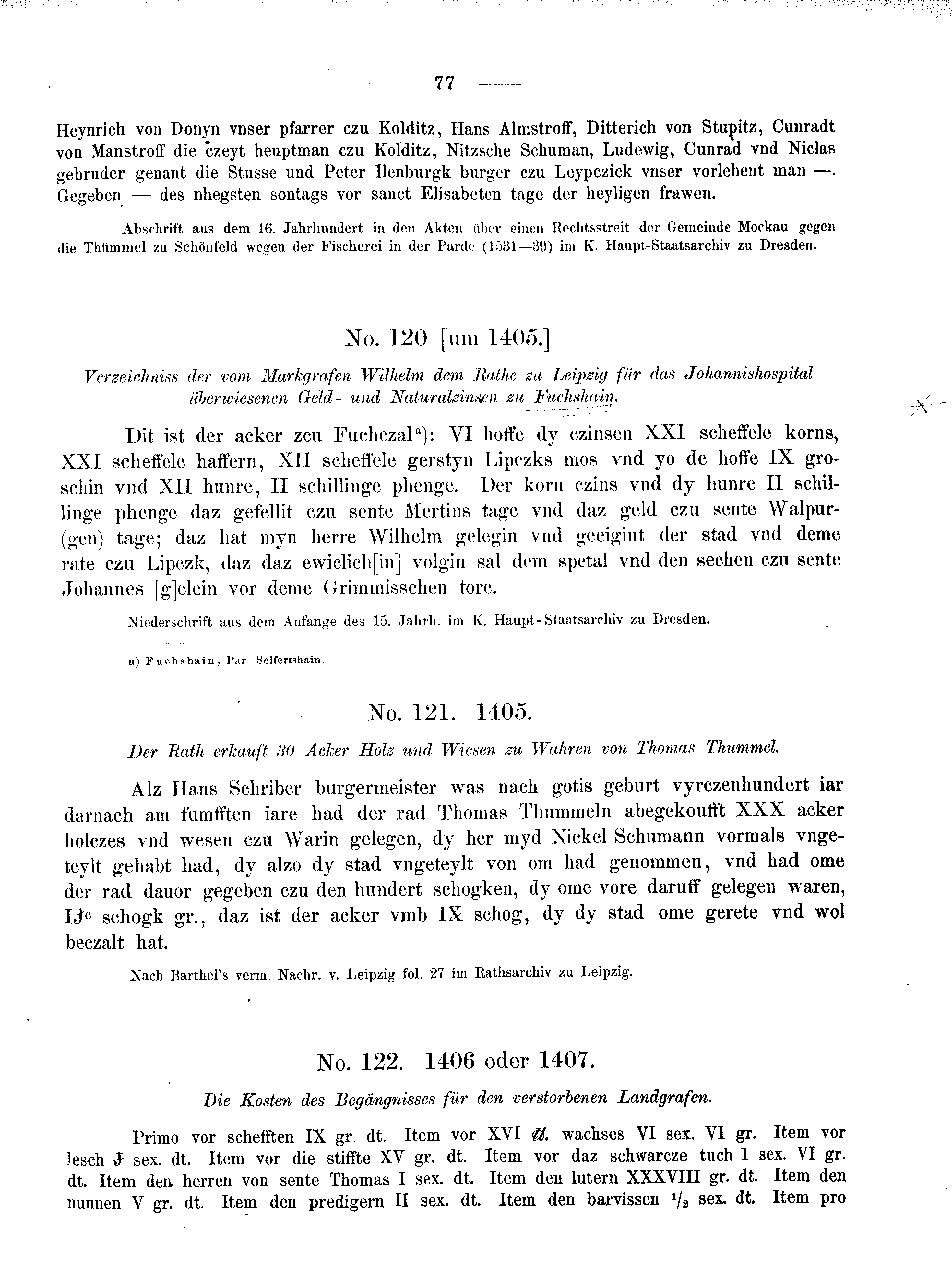 Historische Urkunde Seite 77 aus Band cds2_08