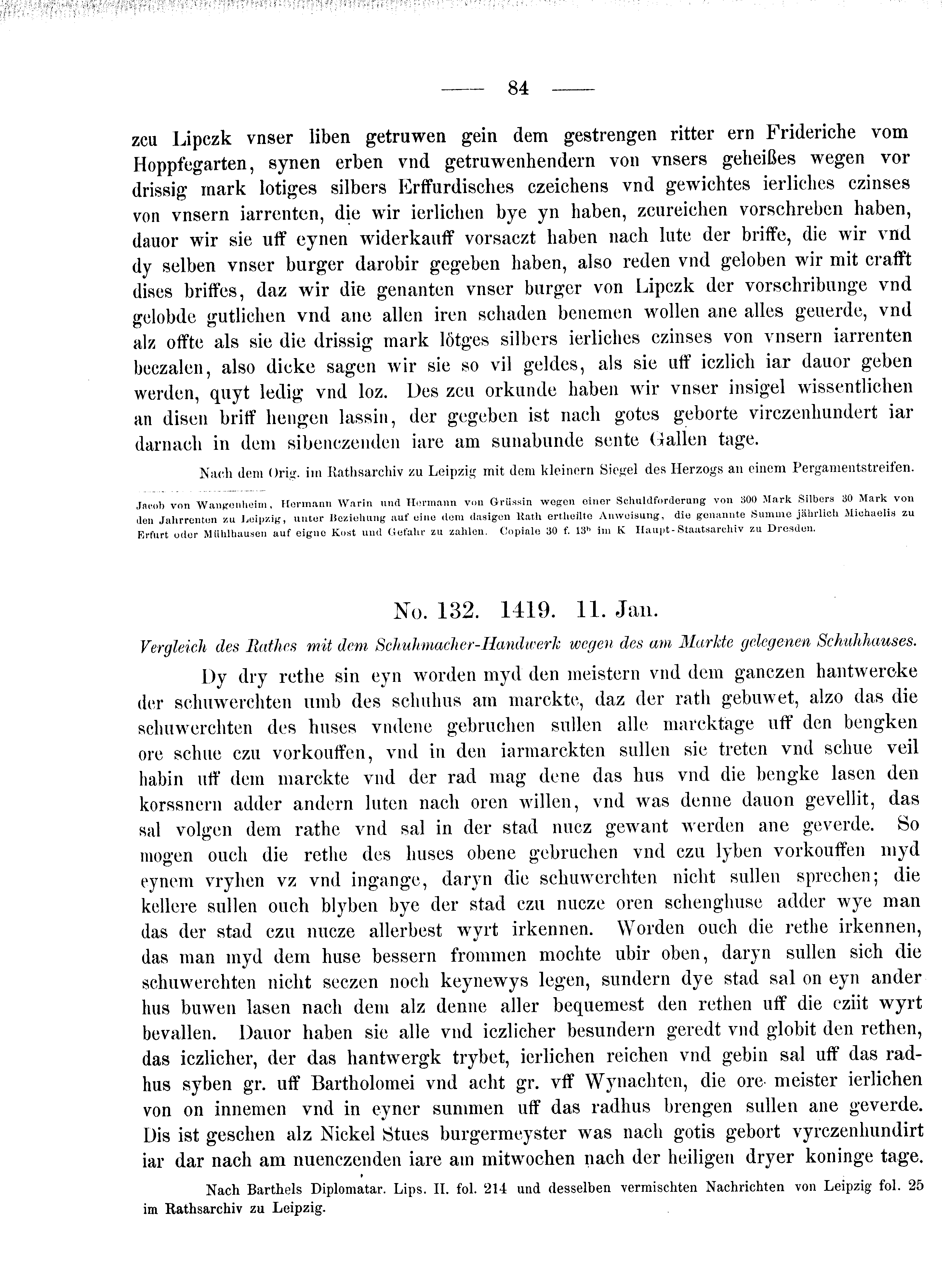 Historische Urkunde Seite 84 aus Band cds2_08