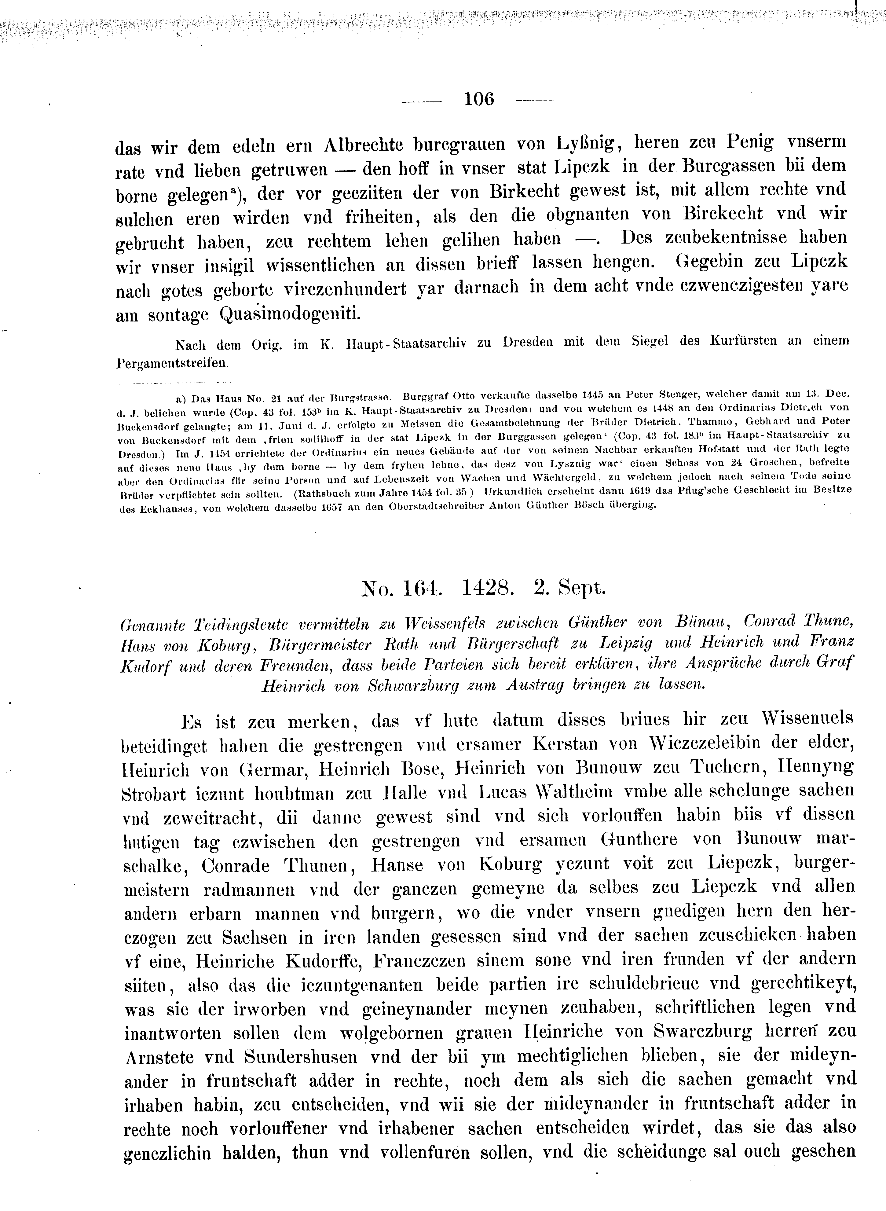 Historische Urkunde Seite 106 aus Band cds2_08