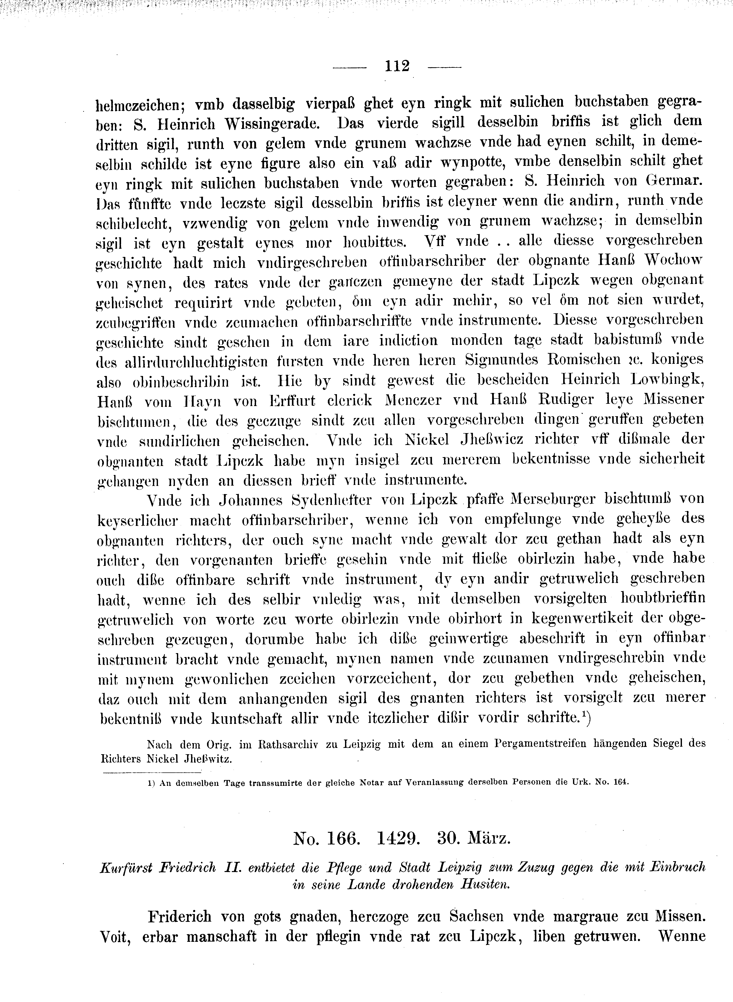 Historische Urkunde Seite 112 aus Band cds2_08