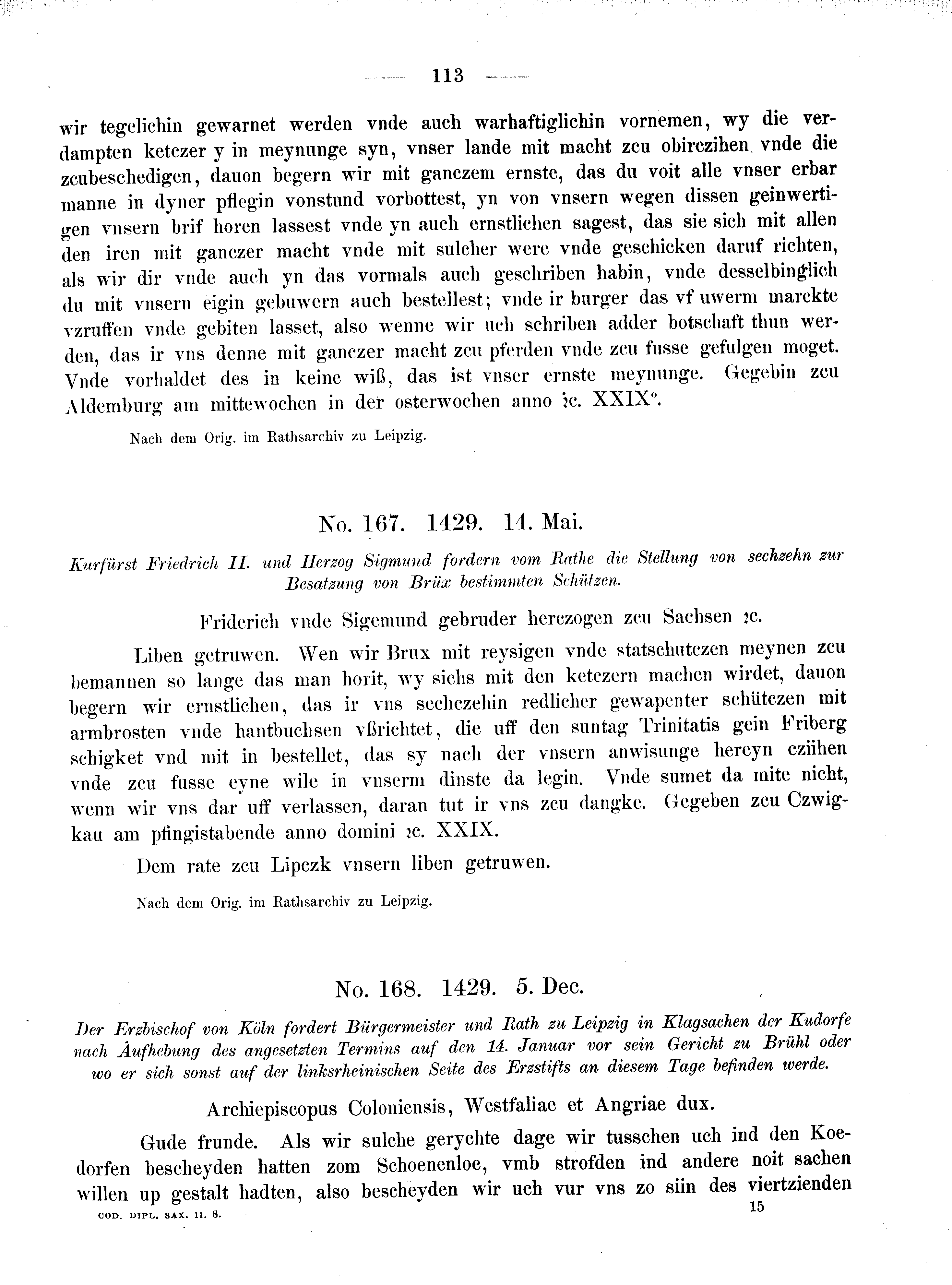 Historische Urkunde Seite 113 aus Band cds2_08