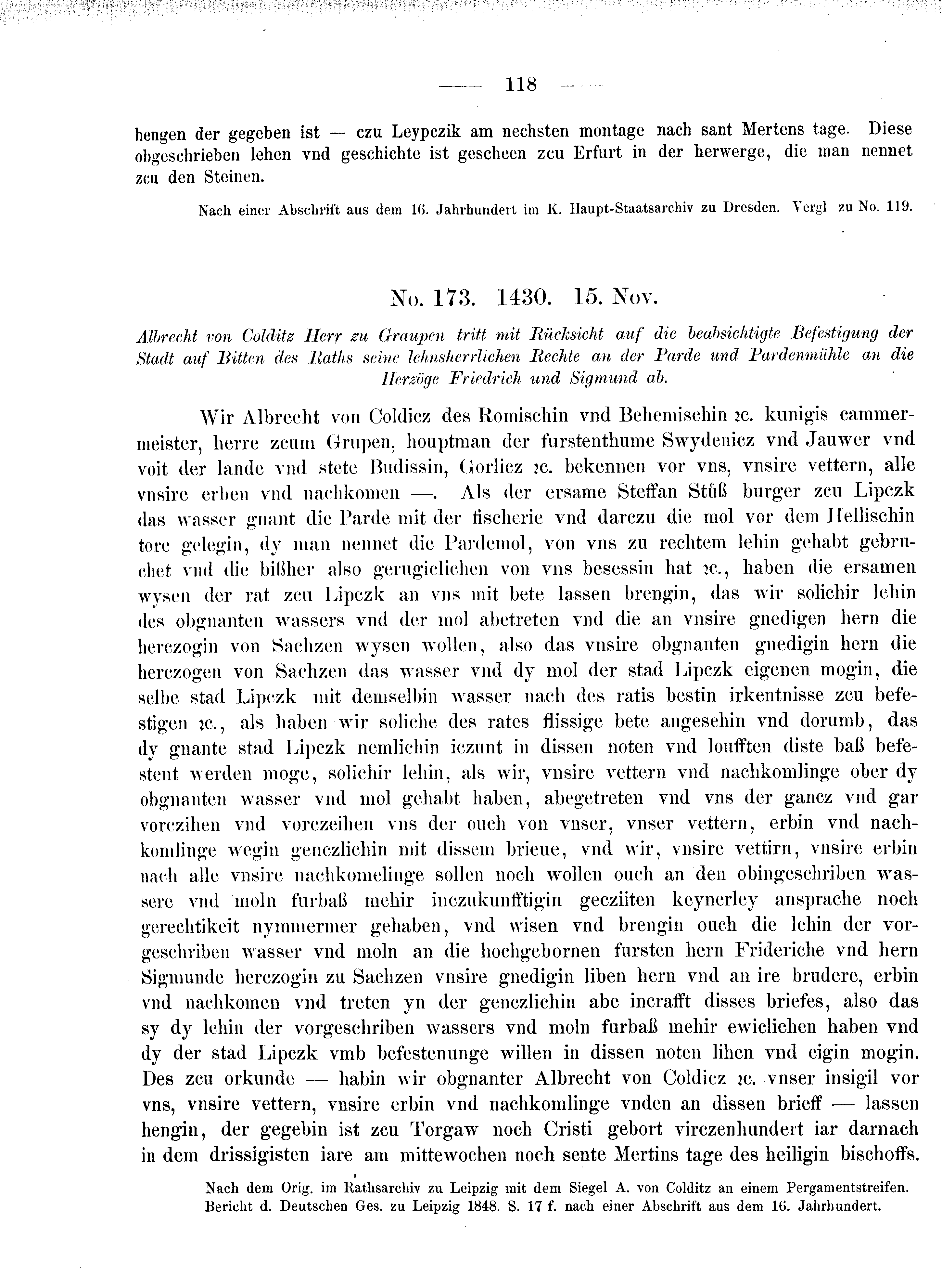 Historische Urkunde Seite 118 aus Band cds2_08