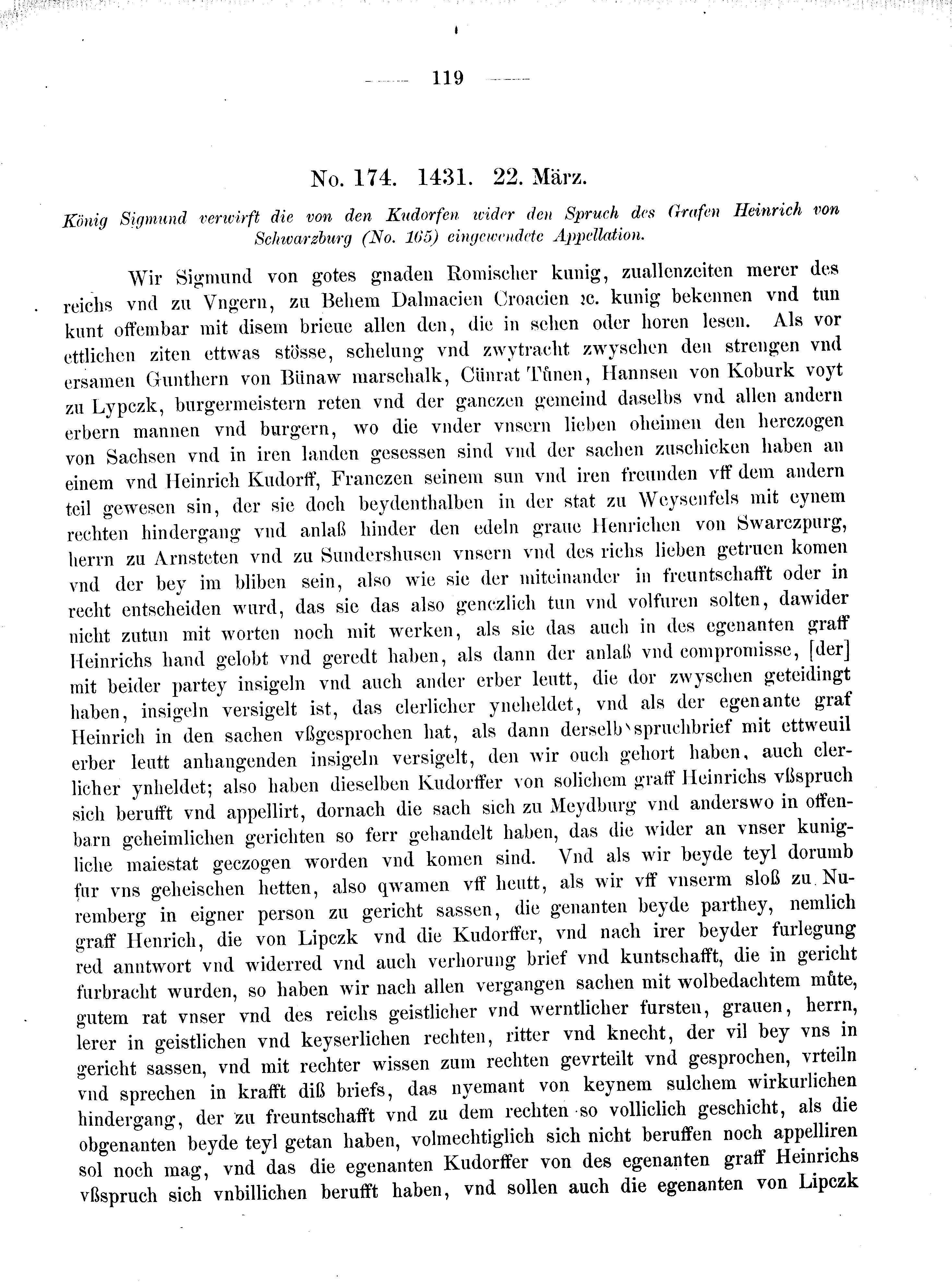 Historische Urkunde Seite 119 aus Band cds2_08